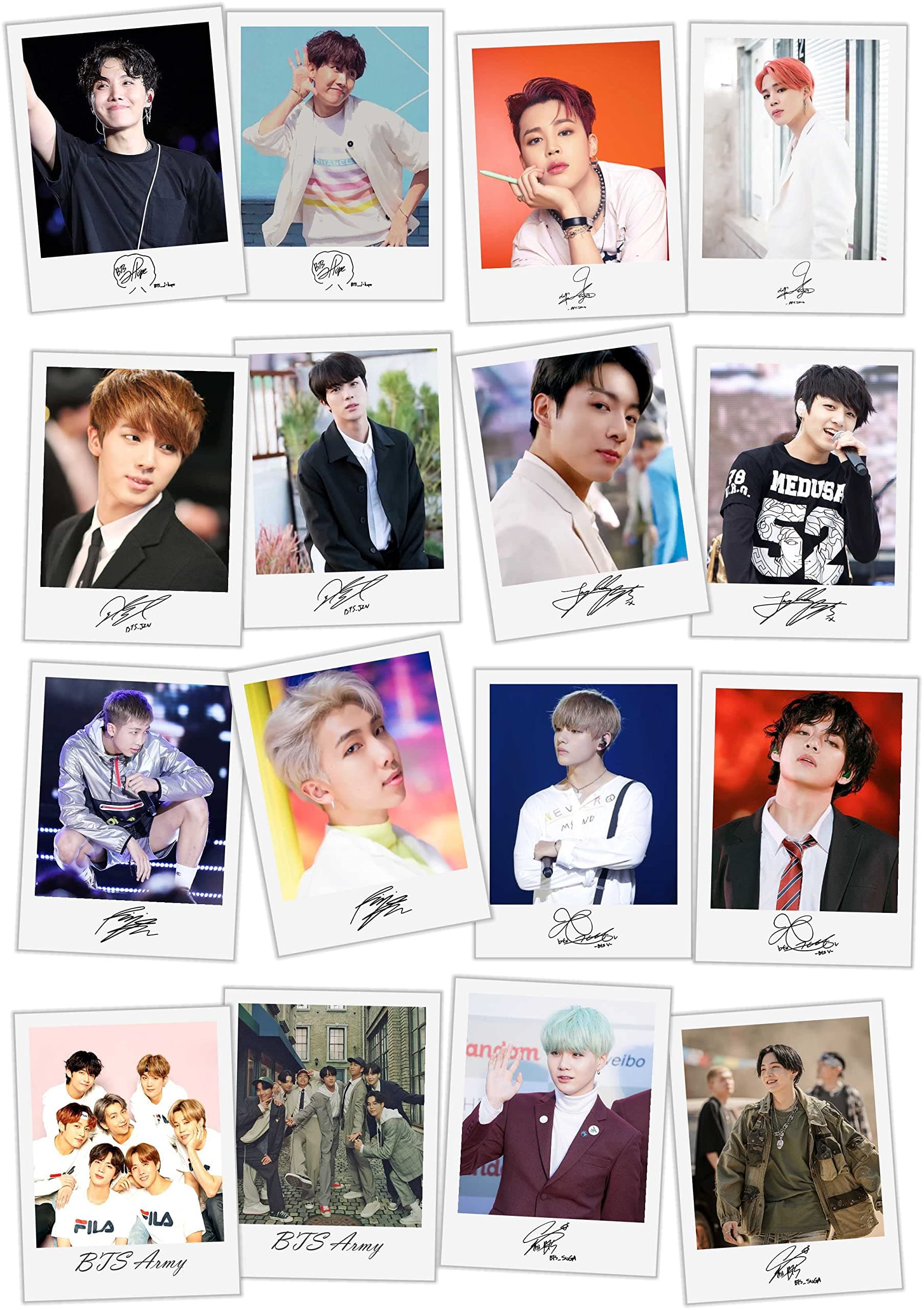junkyard Paper Pack Of 16 Bts Lomo Photocards For Birthday For Wall Decor (Size 3 X 4 Inch)