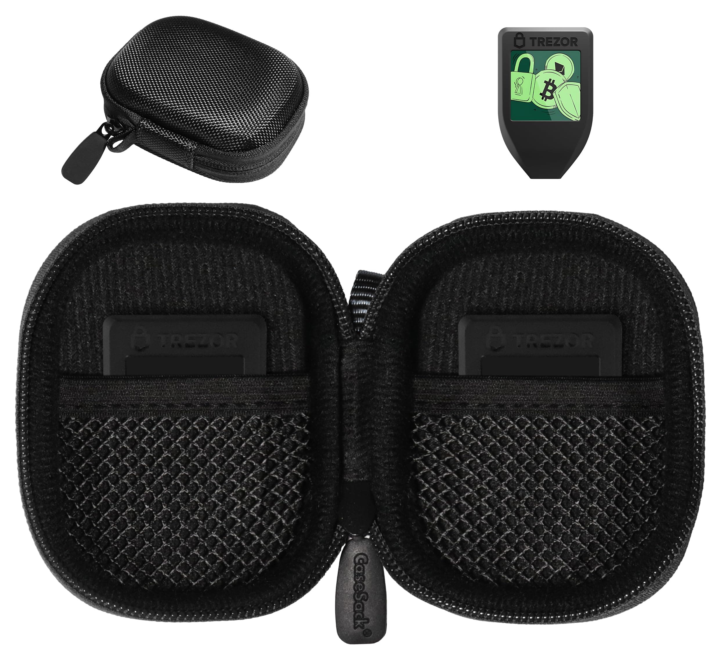 Bitcoin Case for Trezor Model T Advanced Crypto Hardware Wallet with LCD Touchscreen