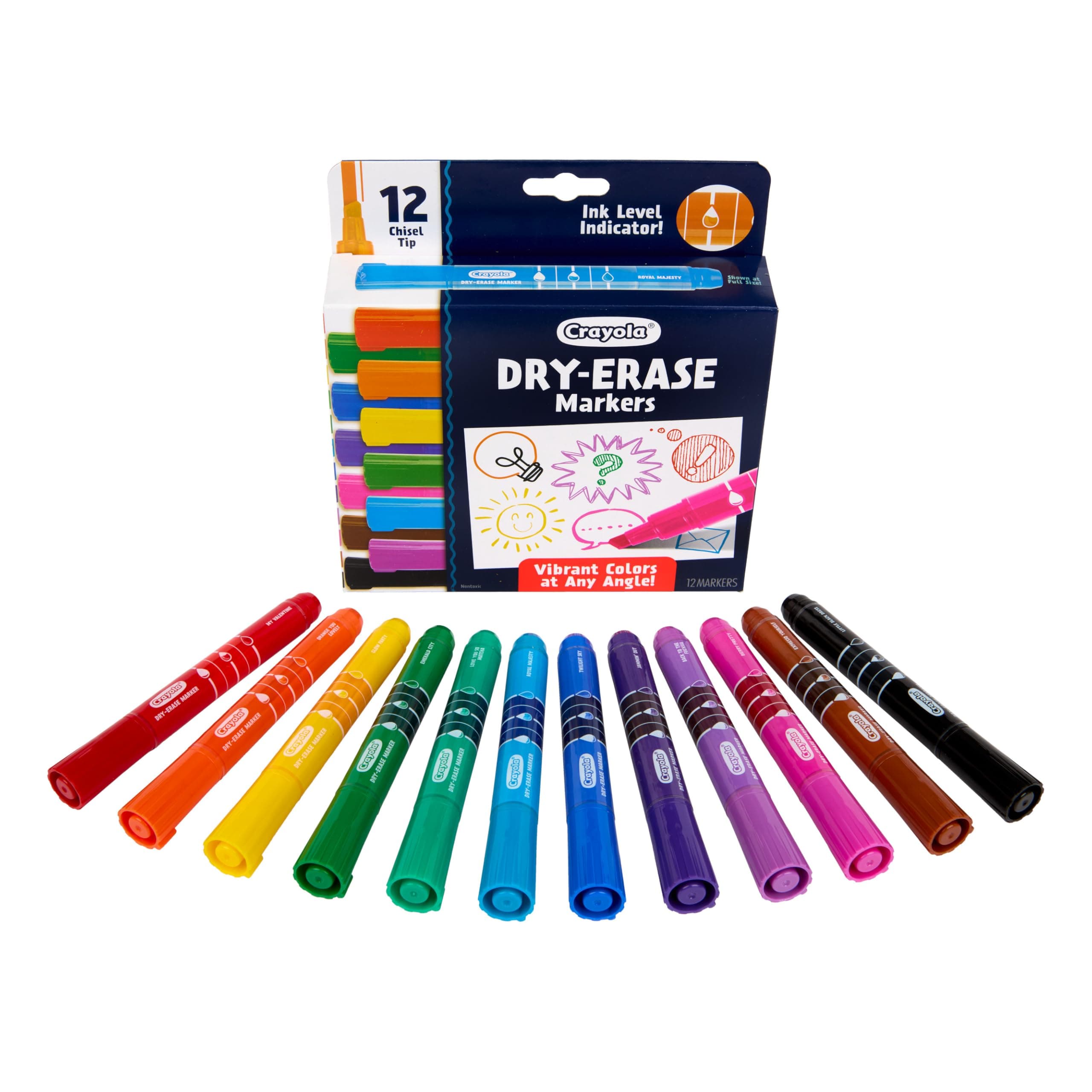 Take Note Colored Dry Erase Markers, 12 Count