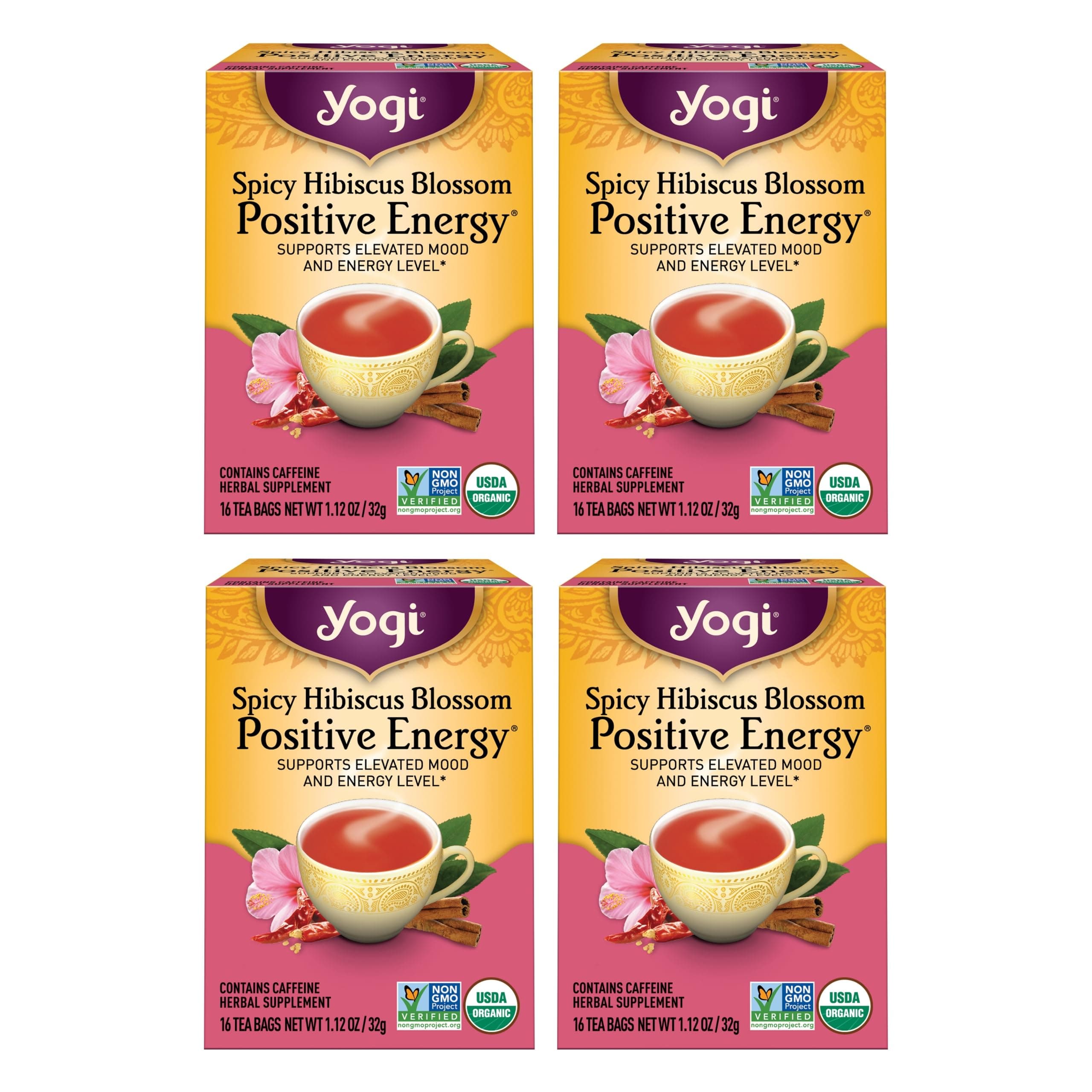 Yogi Spicy Hibiscus Blossom Positive Energy Tea