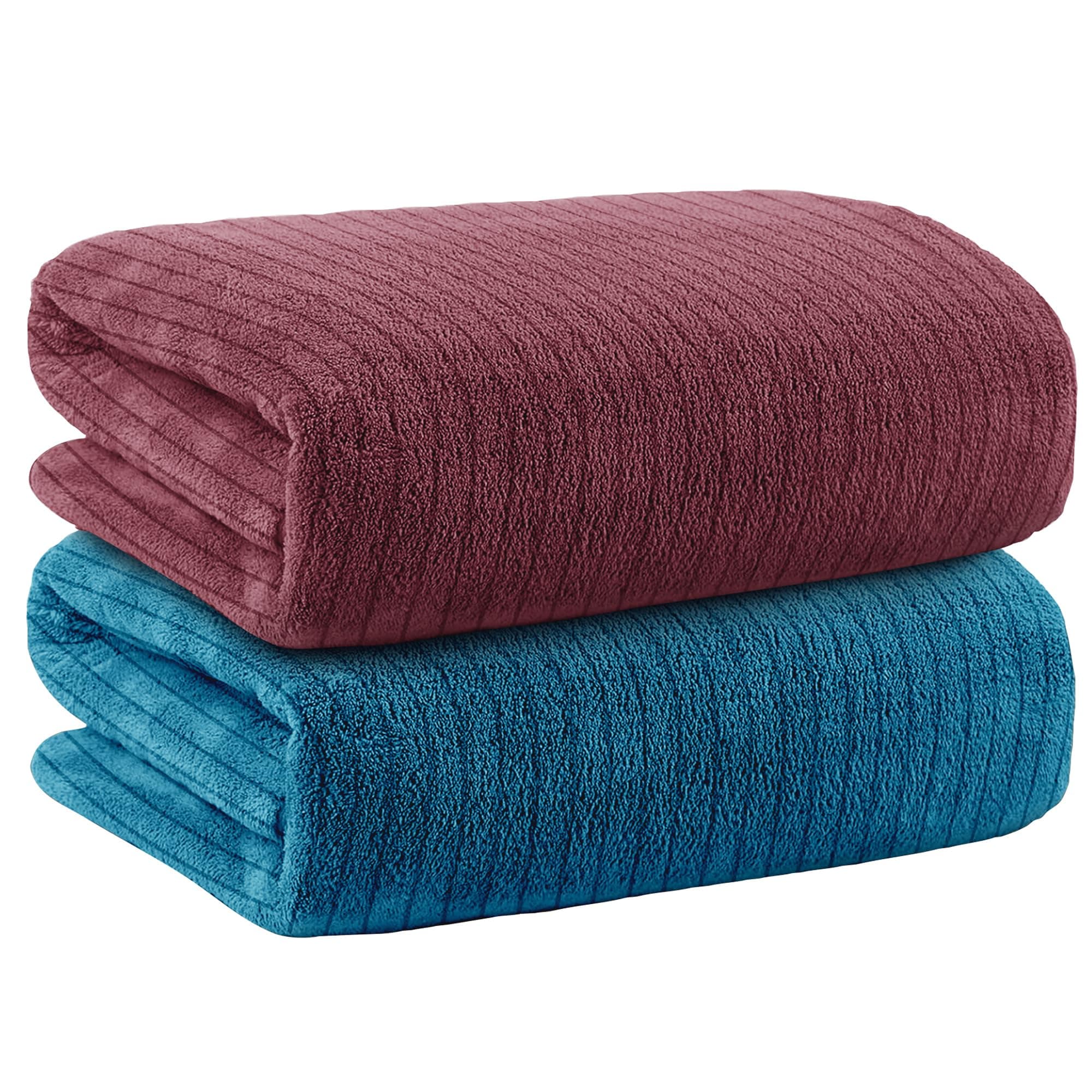 Story@Home Towels for Bath Large Size | Microfiber Towels for Bath | Towel Set of 2 | 400 GSM | 70 x 140 cm | Pink and Blue | Bath Towels for Men, Women & Kids | Gym Towel | Perfect for Everyday Use
