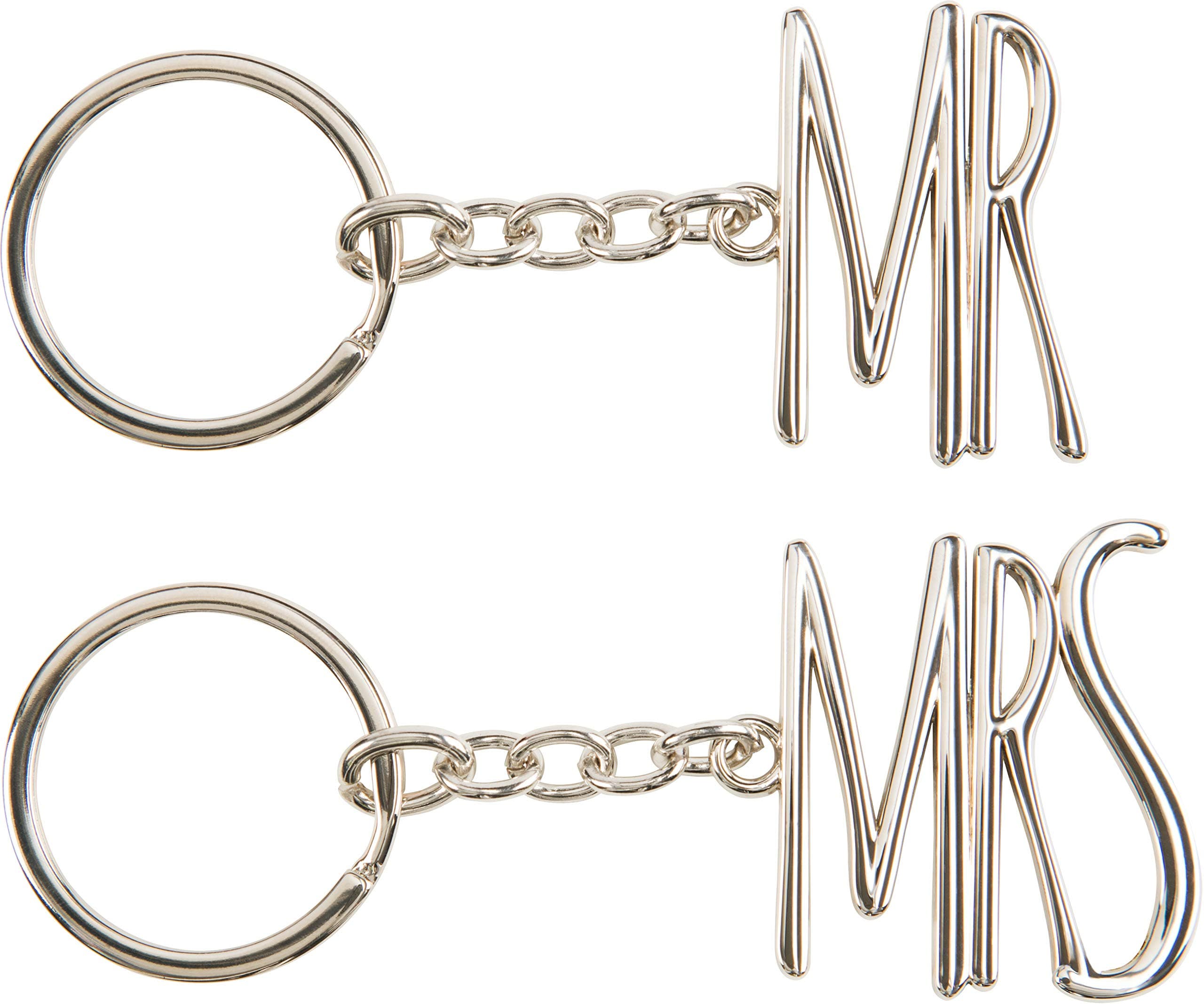 Pavilion Gift Company Mrs Gift Wedding Silver Key Chain Set of 2