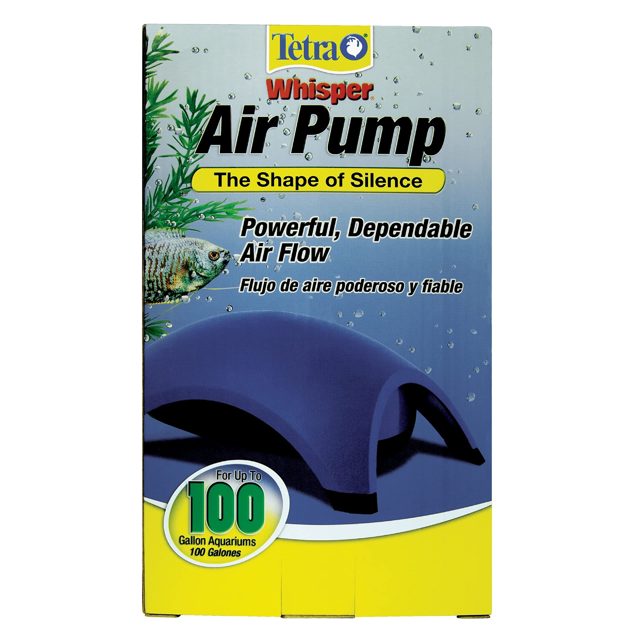 Whisper Air Pump, for Aquariums, Powerful Airflow, Non-UL Listed
