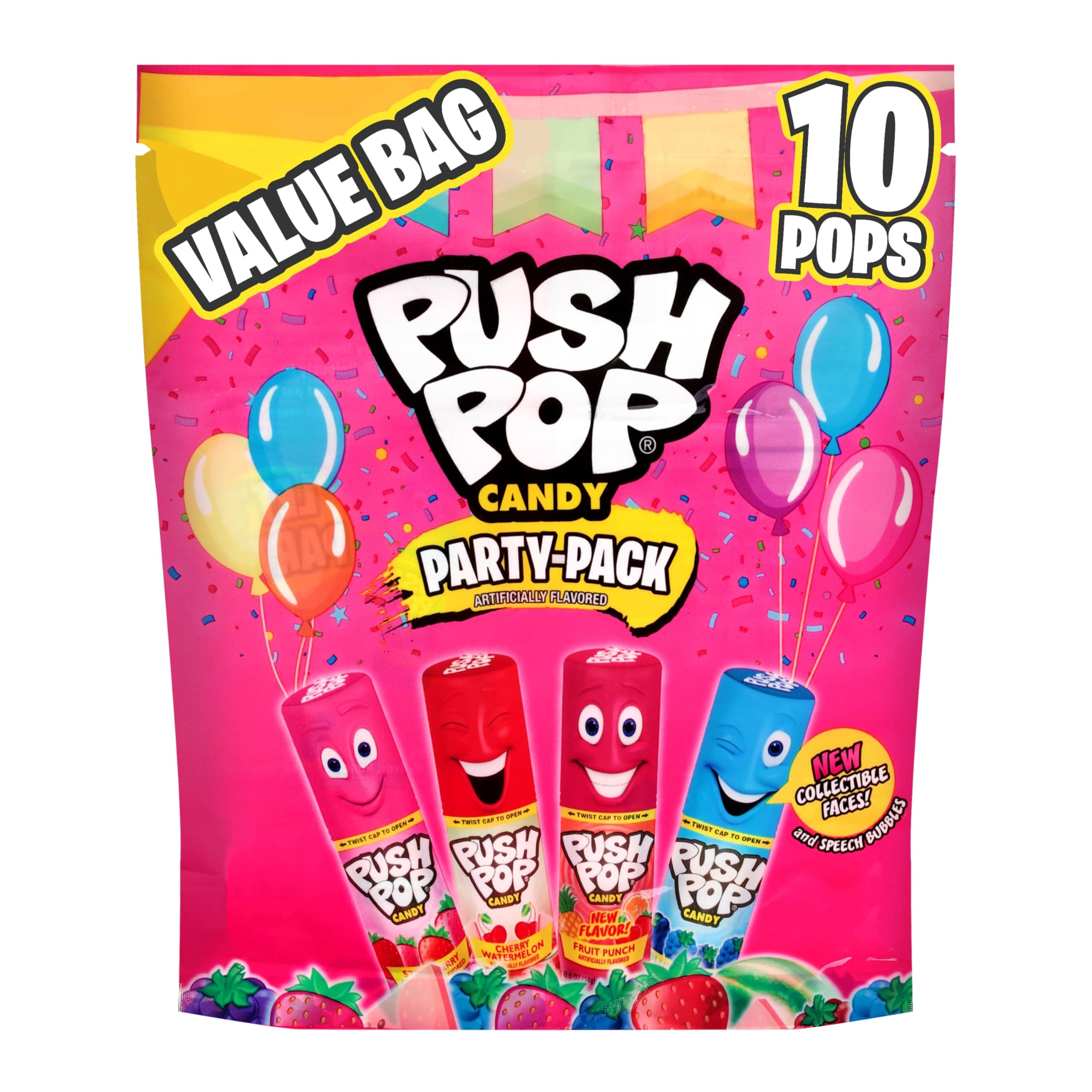 Push Pop Easter Candy Variety Pack, 10 Ct Lollipops Individually Wrapped in F...