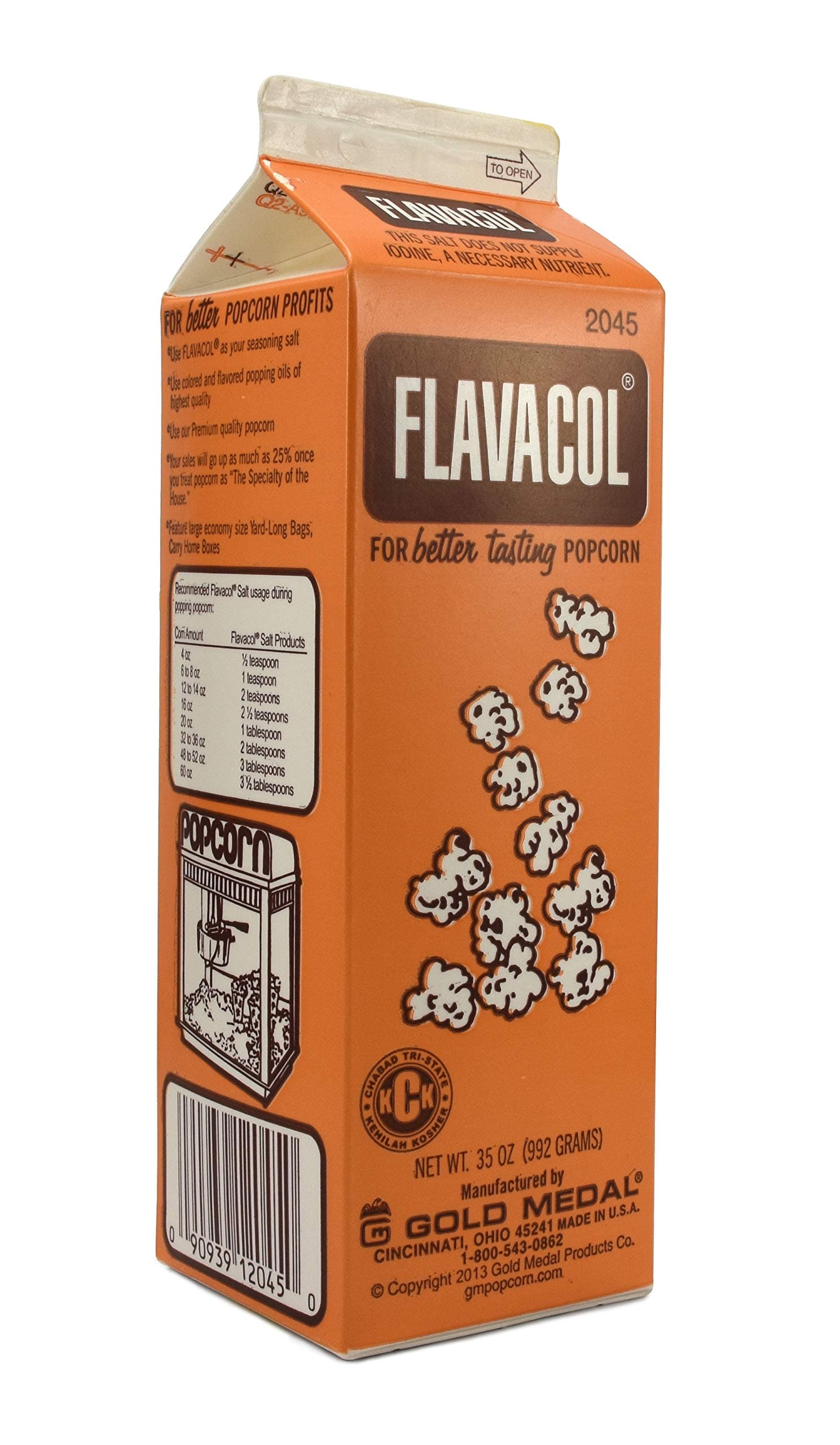 Prod. 2045 Flavacol Seasoning Popcorn Salt 35oz.