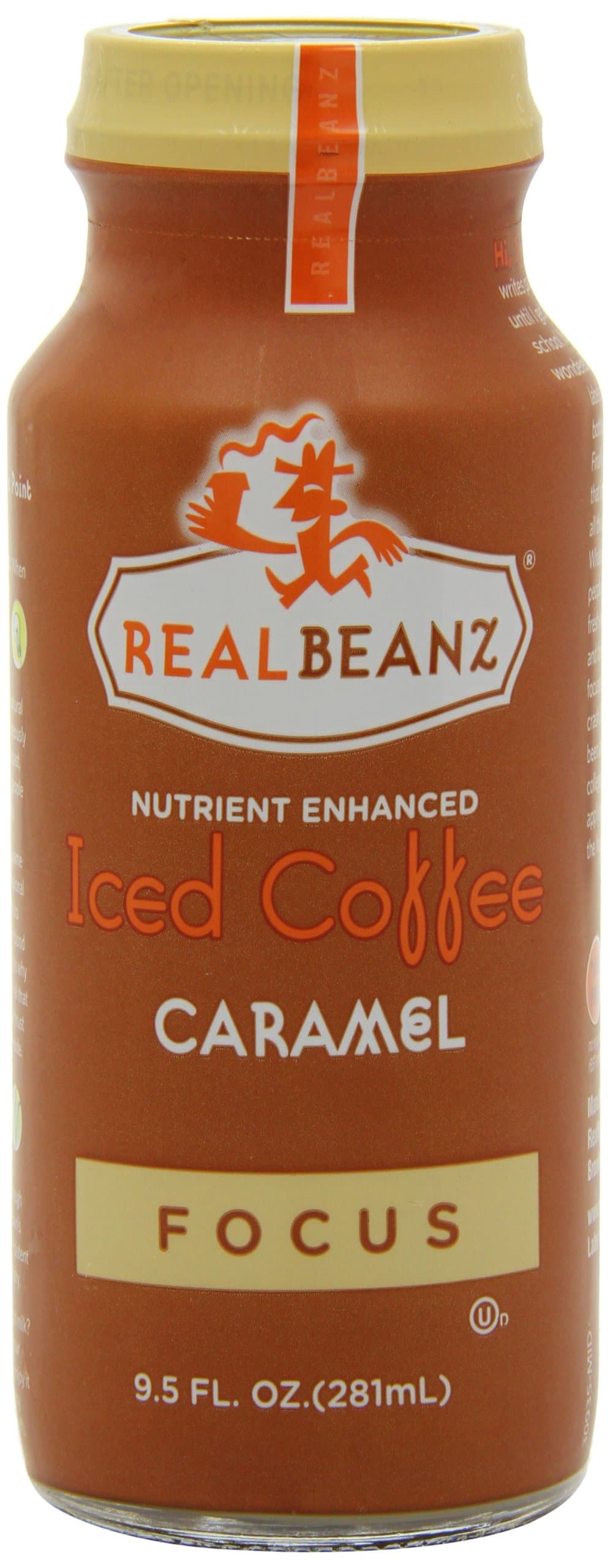 Realbeanz Focus Iced Coffee, Caramel, 9.5 Ounce (Pack of 12)