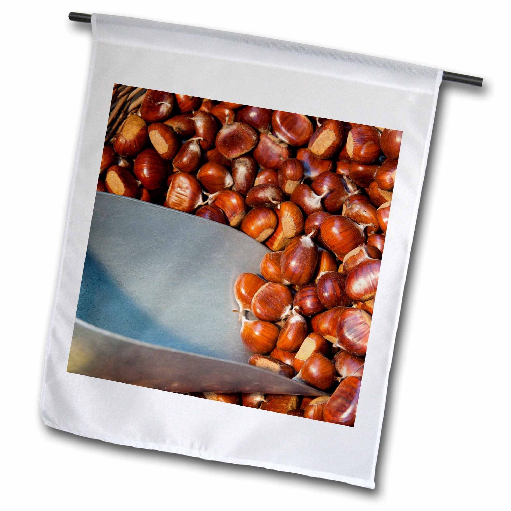 3dRose fl_140042_1"Sweet Chestnuts, Cuisine - Li11 Nto0046 - Nico Tondini Garden Flag, 12 x 18