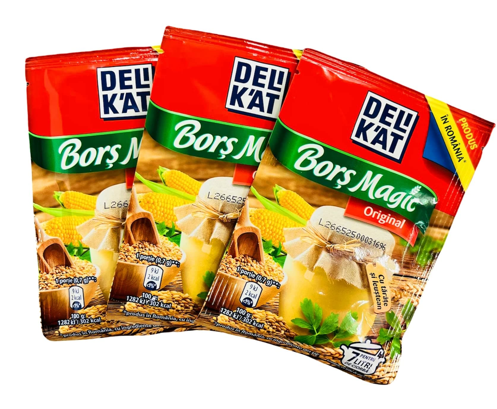 Delikat Traditional Romanian Bors Magic Original - from Hart of Romania, Essential for a Soup 3x20g Each