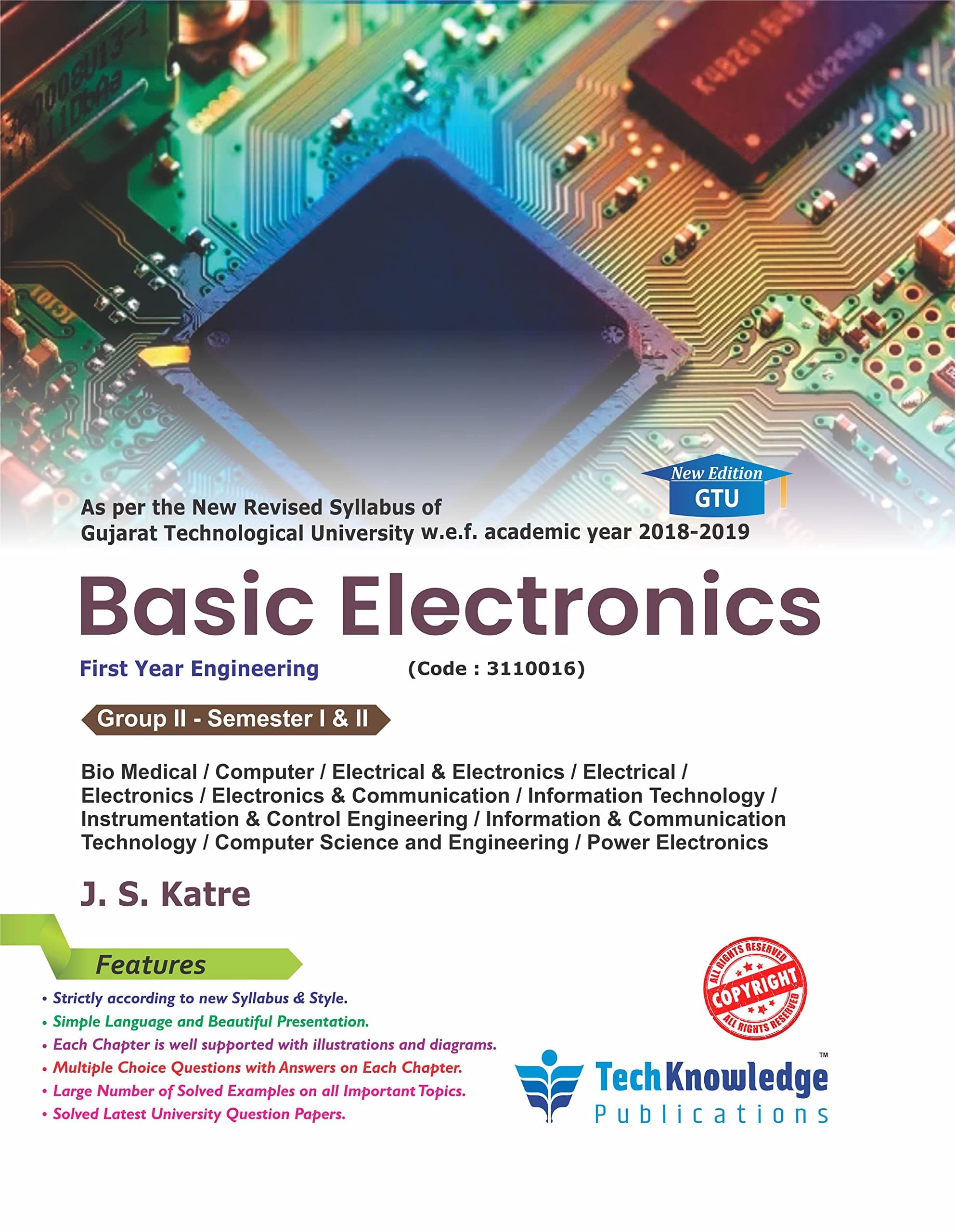 Basic Electronics For GTU B.E. First Year Engineering Sem 1 & 2
