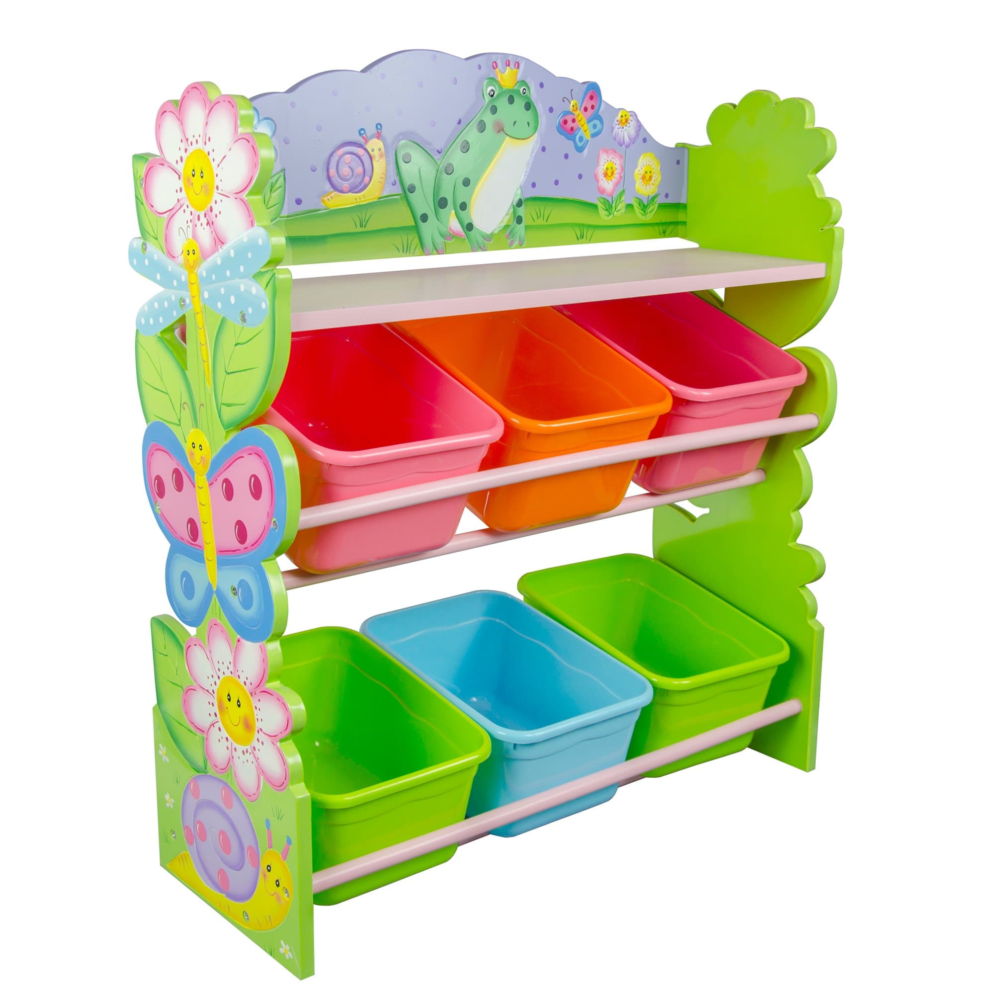 Fantasy Fields Children Pink Wooden Toy Storage Tidy Organiser TD-12245AR
