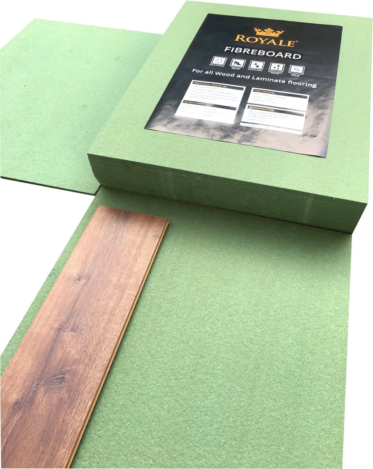 Royale® Wood Fibre Boards 5mm Underlay - Fibreboard for Wood & Laminate Flooring - 7m² Pack