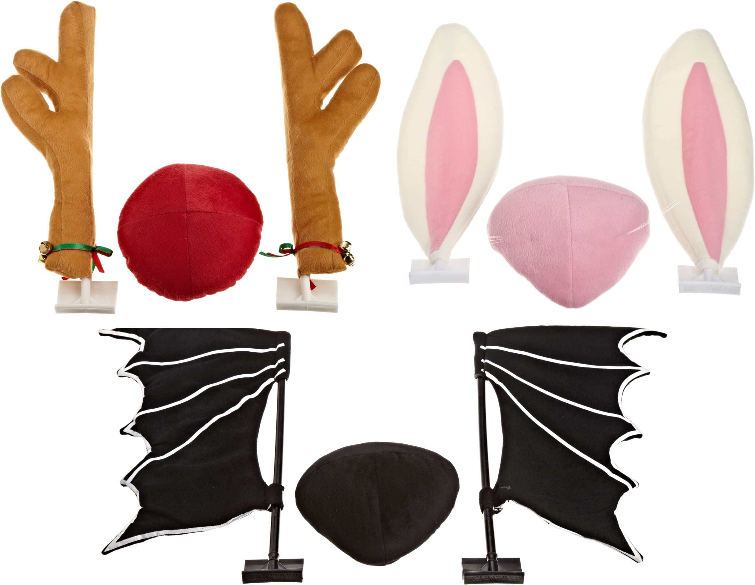 Mystic Industries Reindeer, Black Bat and Easter Bunny Three Seasons Vehicle Costumes, (Pack of 3)