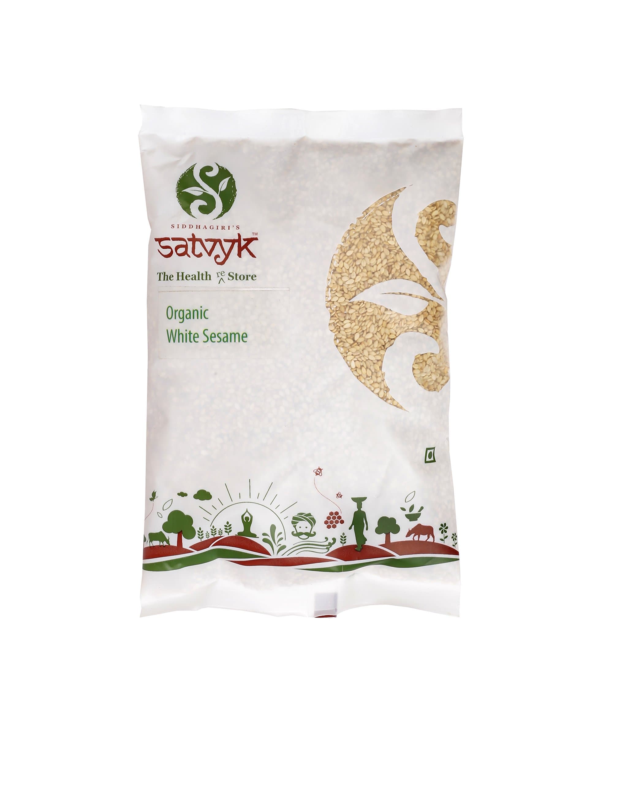 Whole White Sesame (500gm) - White Til | Non - GMO | Antioxidant rich | Raw White Sesame Seeds | Clean White Til