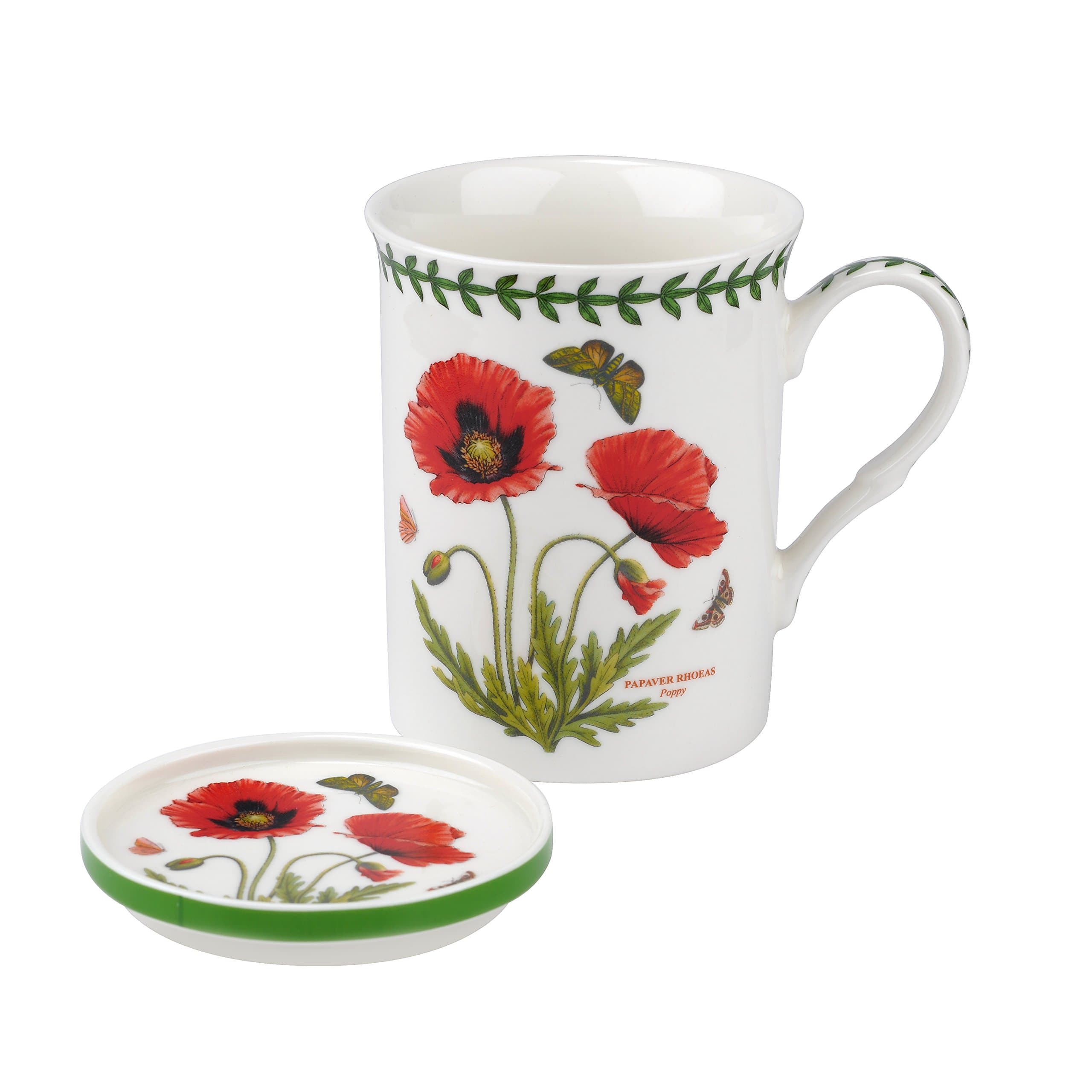 Botanic Garden Mug and Coaster Set (Poppy)