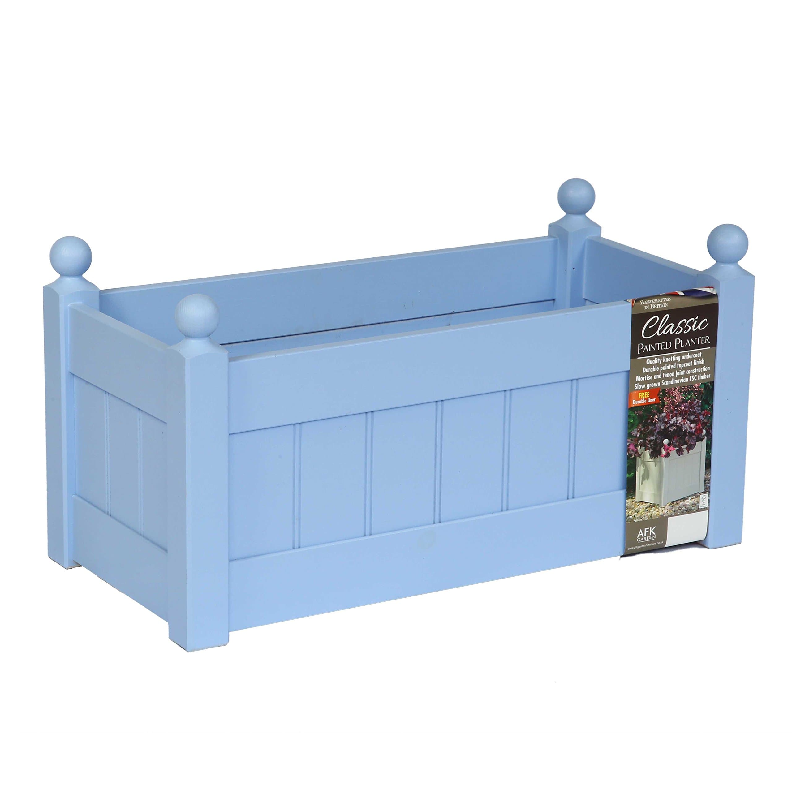 26'' Classic Painted Trough Garden Planter (Cornflower)