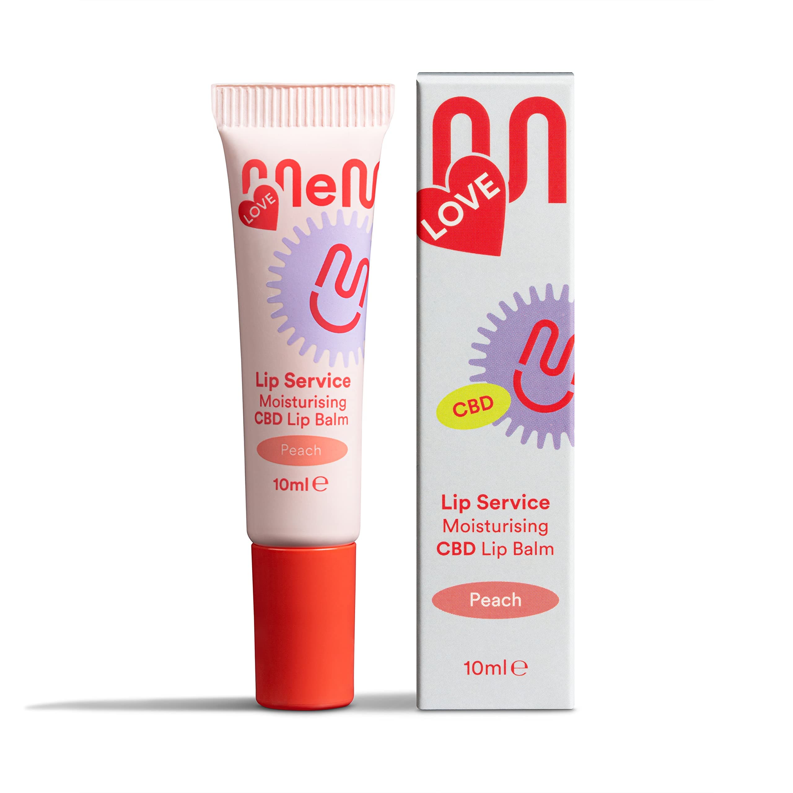 Love MEMEME- Lip Service- Moisturising Lip Balm Peach 10ml, Pink