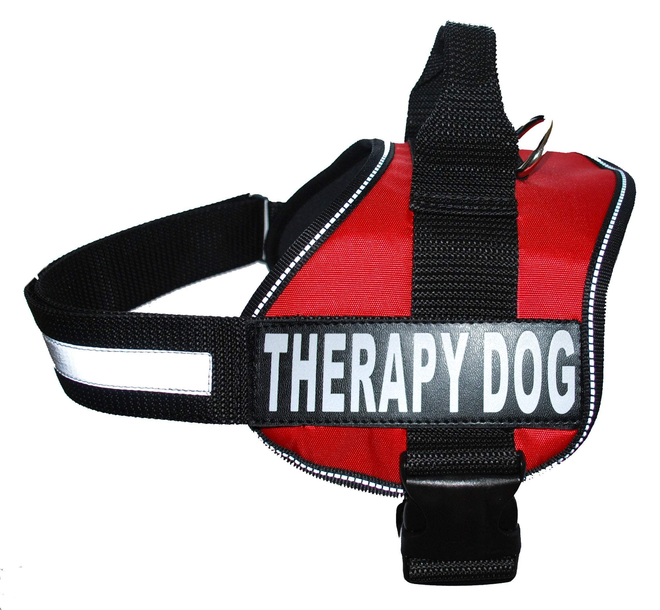 Therapy Dog Harness Service Working Vest Jacket,Purchase Comes with 2 Therapy Dog Reflective Removable Patches. Please Measure Dog Before Ordering.