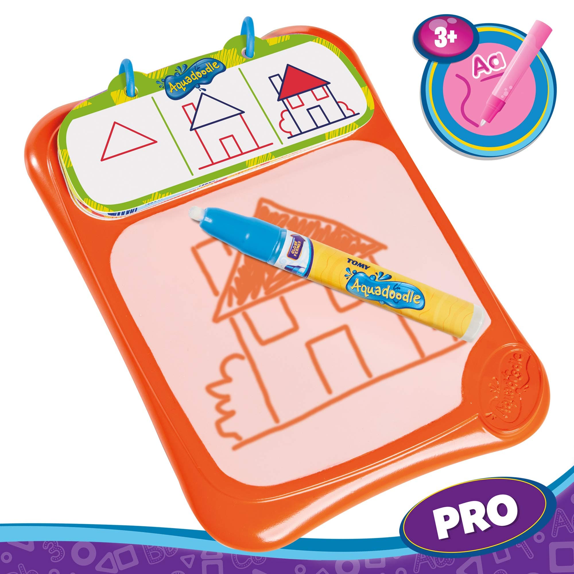 Aquadoodle How to Doodle Water Doodle Pad, Official TOMY No Mess Colouring & Drawing Water Based Sketch Pad, Suitable for Toddlers and Children From 18 Months+