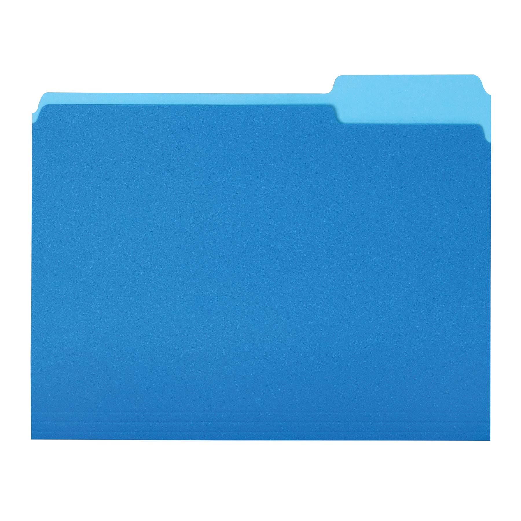 Amazon Basics File Folders for Organization, Letter Size, 1/3 Cut Tab, Sturdy with Tabs for Organizing and Filing, Blue, 36-Pack