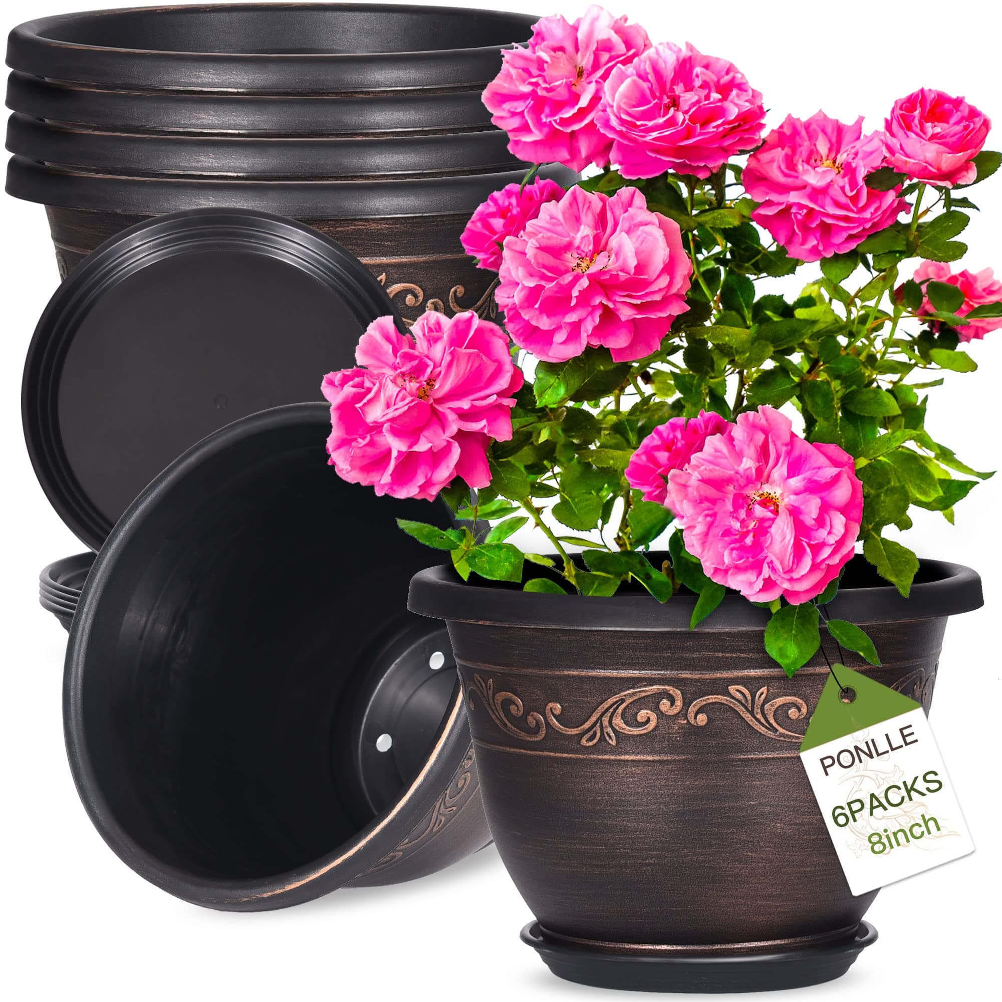 Pottiffe Flower Pot Planter for Indoor and Outdoor Plants…