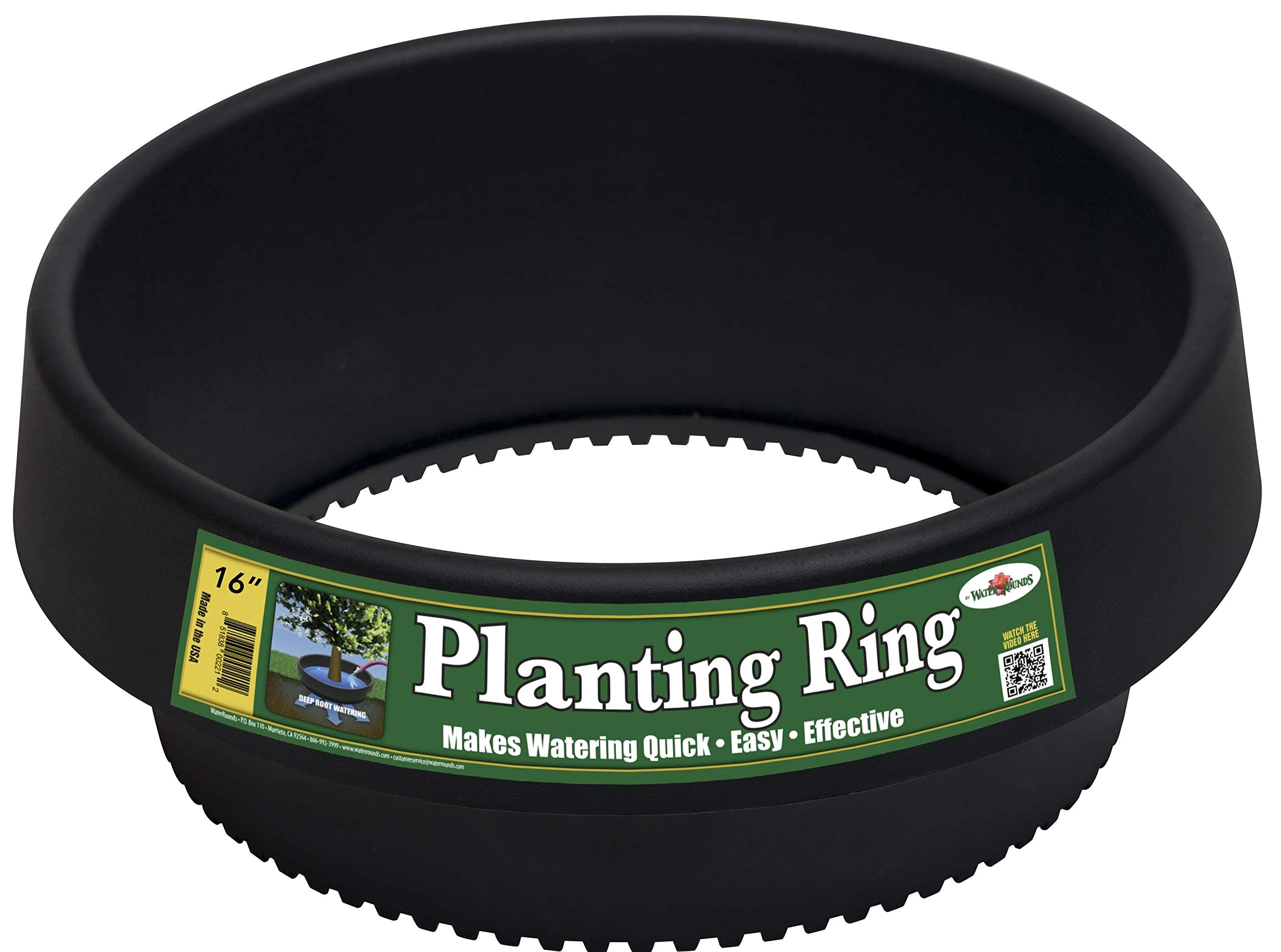 3 Pack of 16 Planting Rings (Solid Ring) – Watering Basins for Tomatoes, Vegetables & Flowers | Garden Edging & Water Retention | Protects Plants, Separates Rock, Mulch & Grass | Made in USA