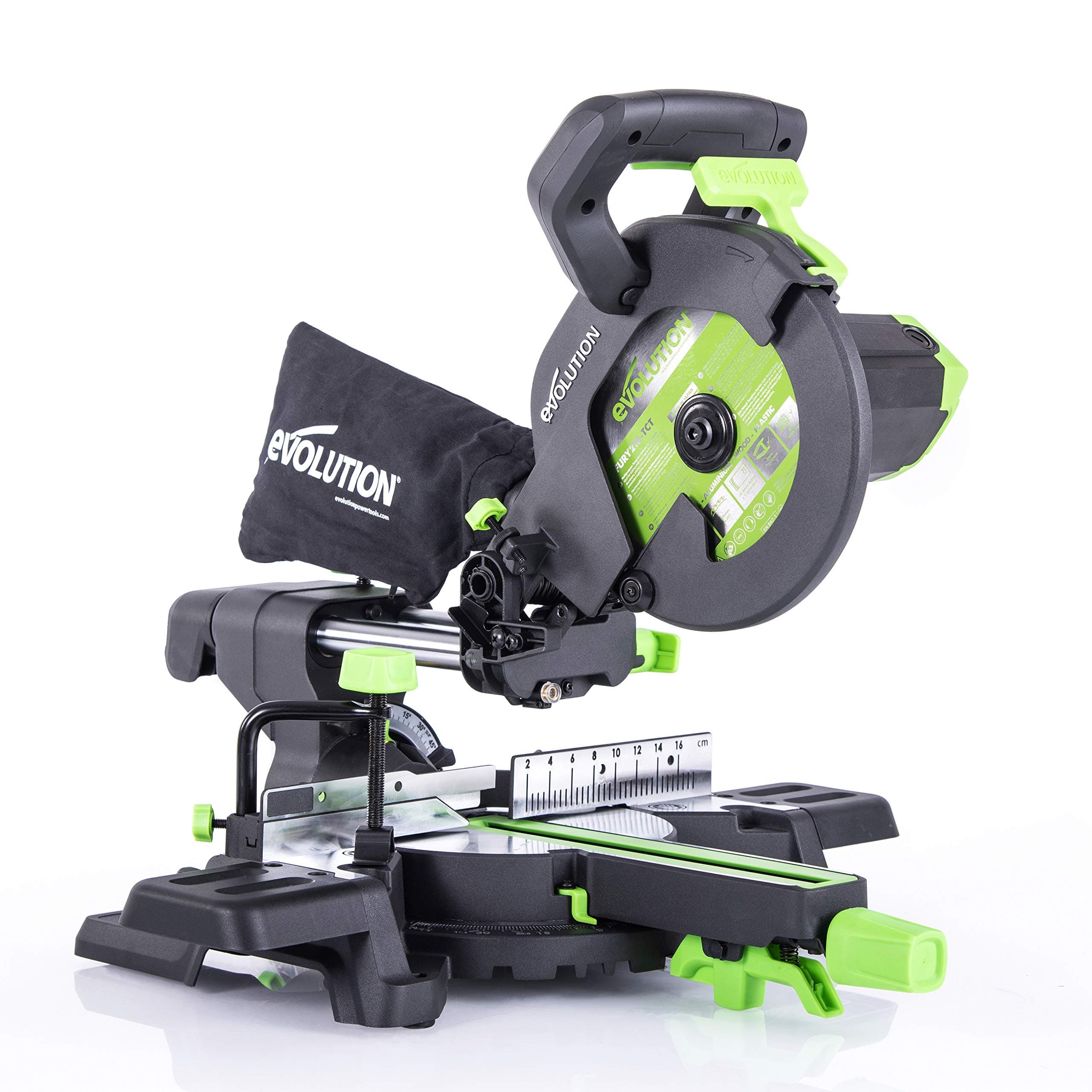 F210SMS Sliding Mitre Saw with Multi-Material Cutting, 45 Degree Bevel, 50 Degree Mitre, 230 mm Slide, 1200 W, 230 V