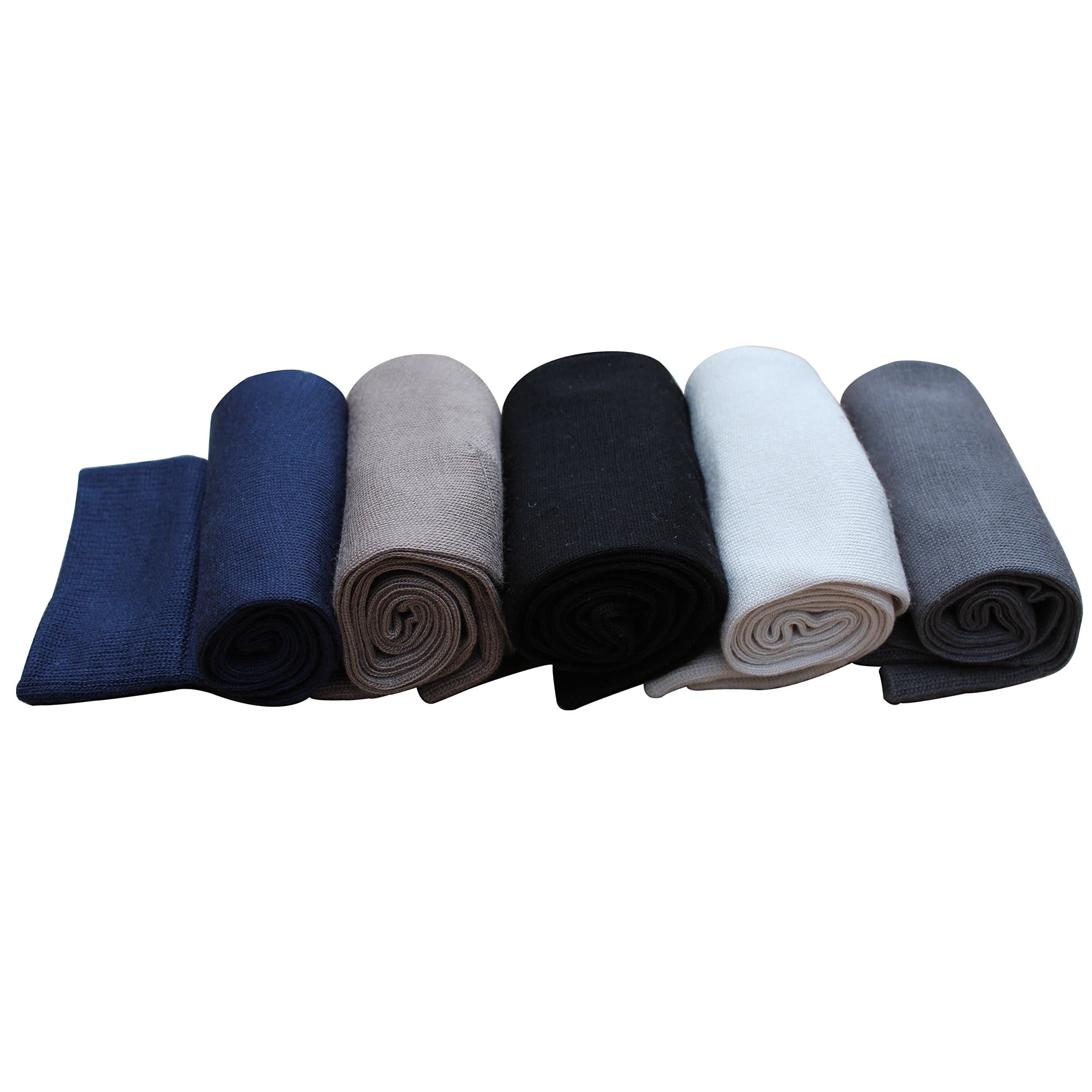 Jasmine Silk 5 Pairs Supersoft Ladies Bamboo Socks Thermal Sock, Black, pink, ivory, purple, blue, 3/7 UK