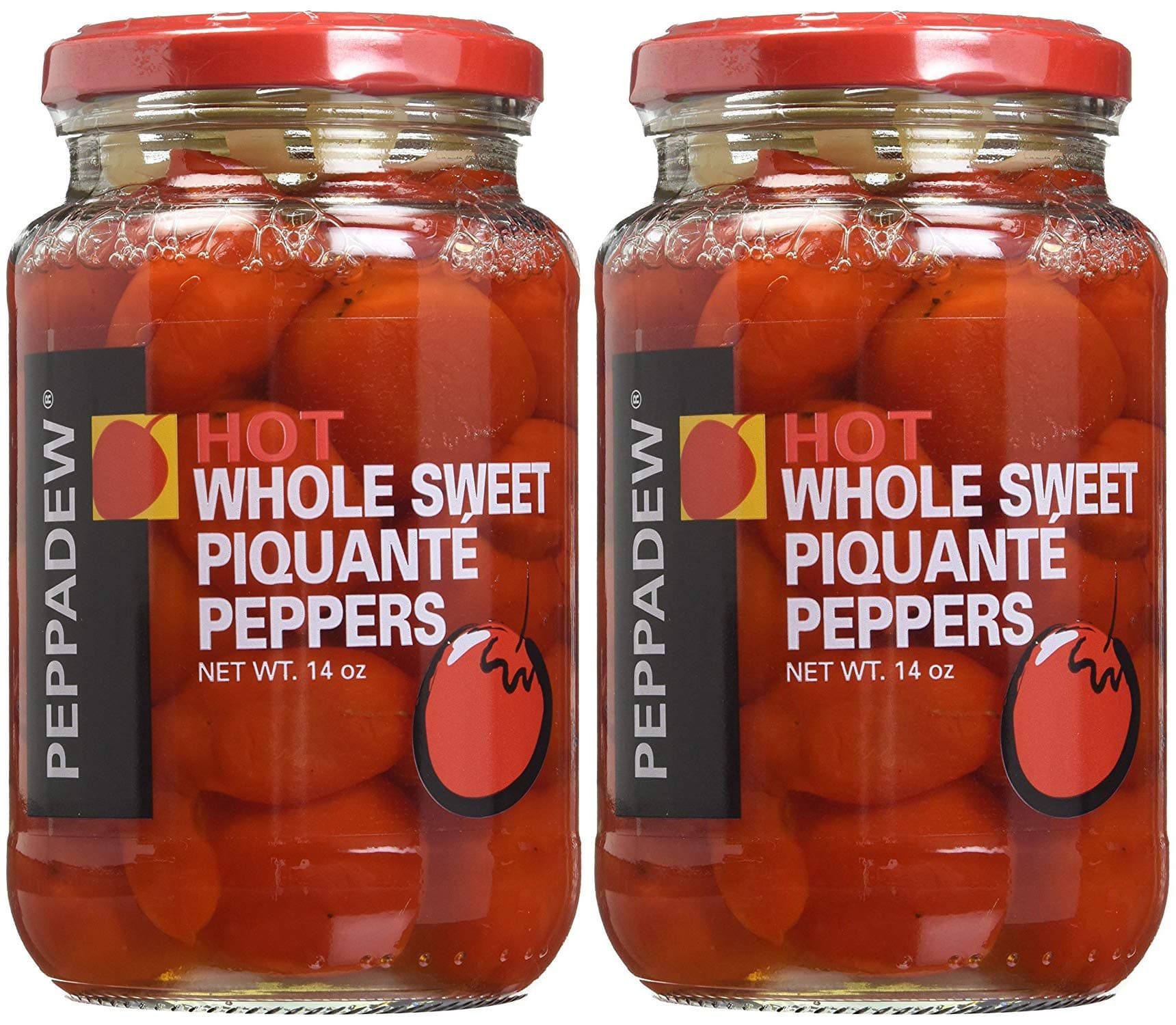 Sweet & Spicy Juanita Piquante Peppers, 14 Ounce (400g) HOT, Whole – Gluten Free & Vegan, [Pack of 2]