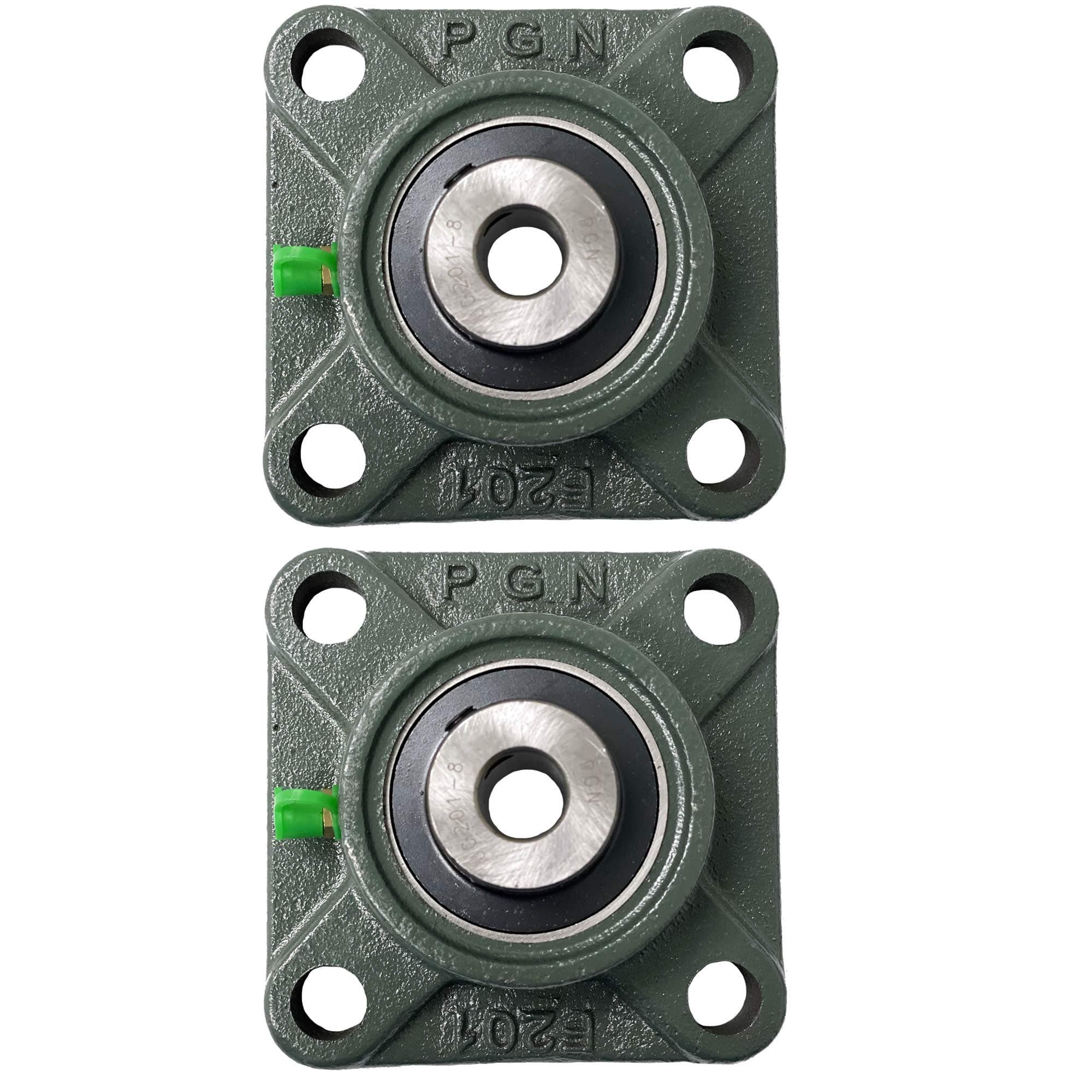 PGN - UCF201-8 Pillow Block Square Flange Mounted Bearing 1/2" Bore (2 PCS)