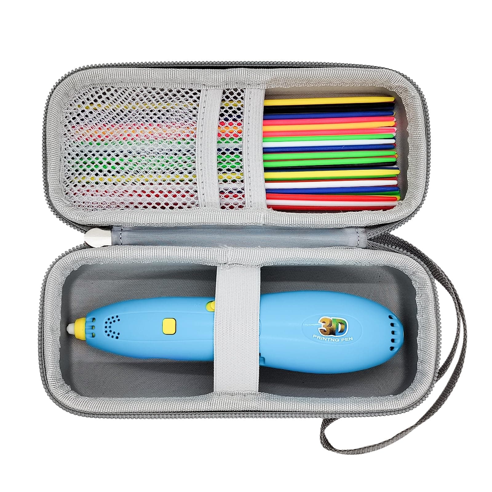 Inscool 3D Printer Accessories - Refill Pack, USB Cable & Protective Case for 3D Printing Pens (Gray)