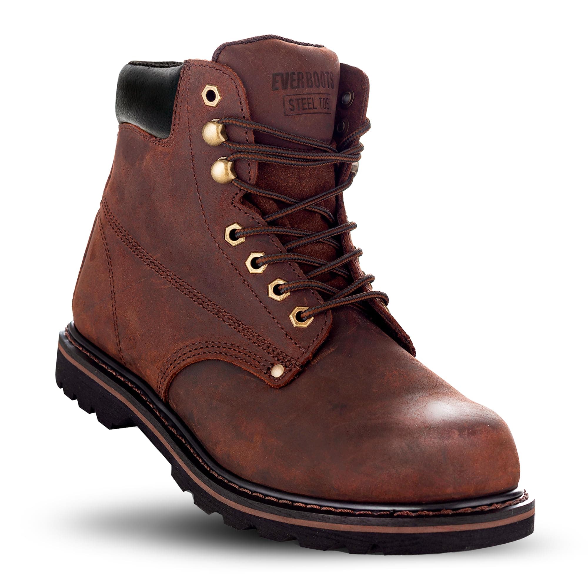 - EVERBOOTS Tank S Steel Toe Work Boots for Men, EverFit Comfort Technology, Anti Slip Grip & Ultra Shock Absorption, Heavy Duty Leather Boot, Safety Industrial Workwear Construction