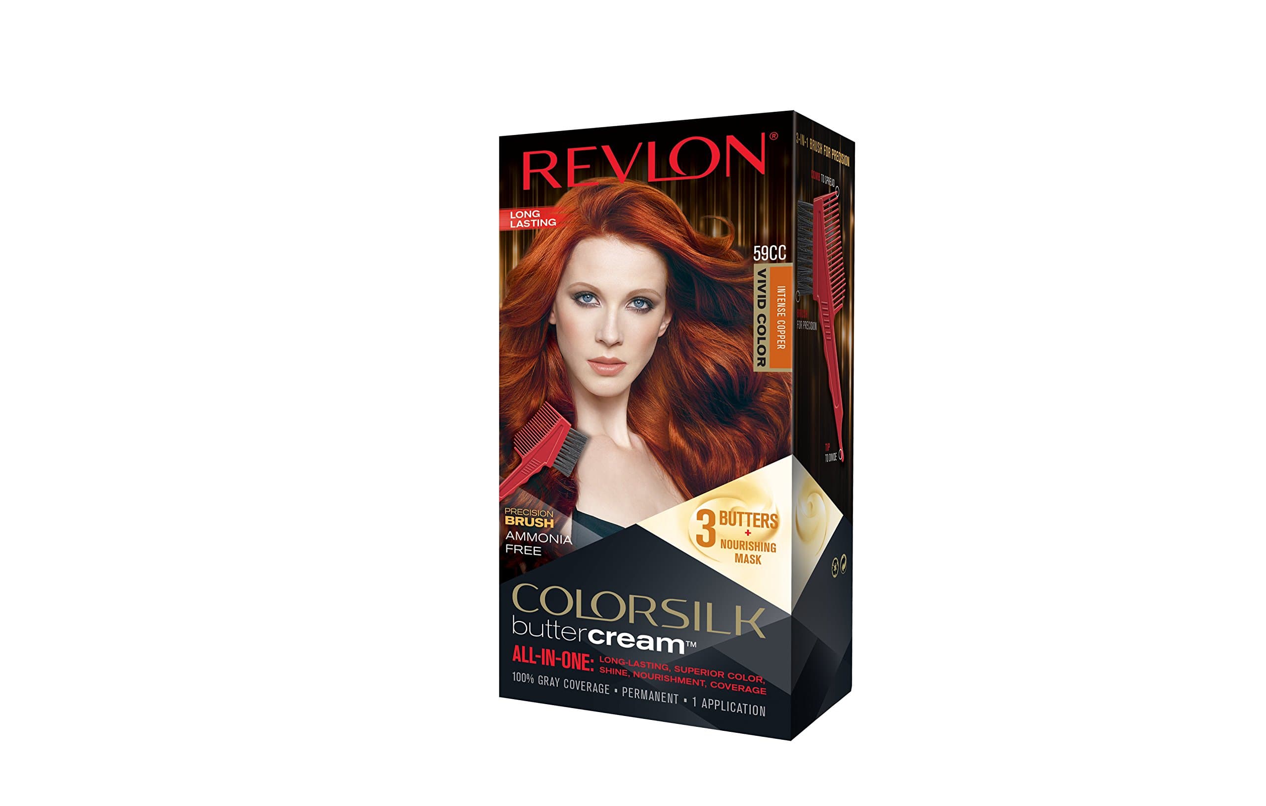 Revlon Colorsilk Buttercream Hair Dye, Vivid Intense Copper, Pack of 1