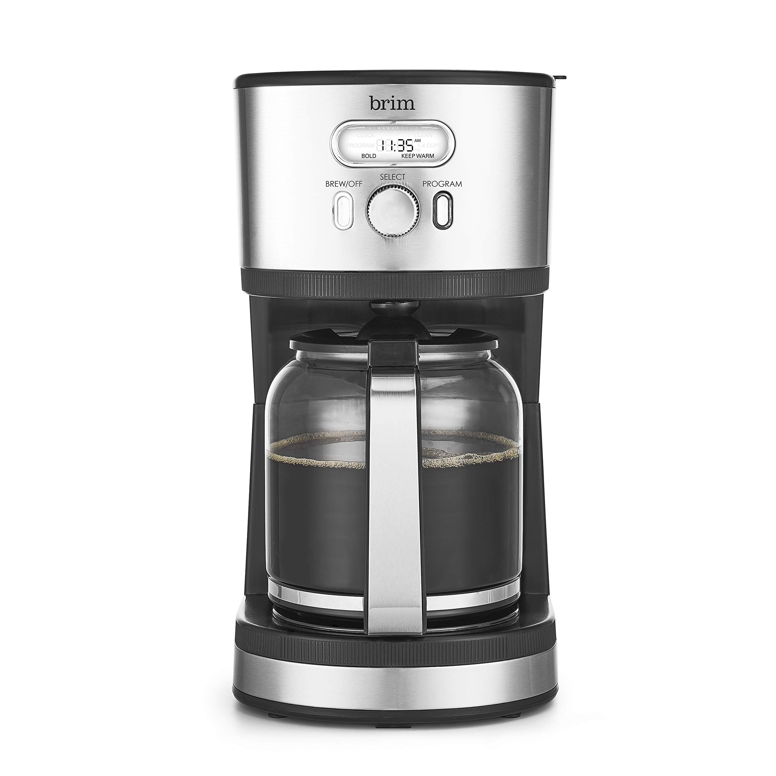 Brim Programmable 14 Cup Stainless Steel Coffee Maker