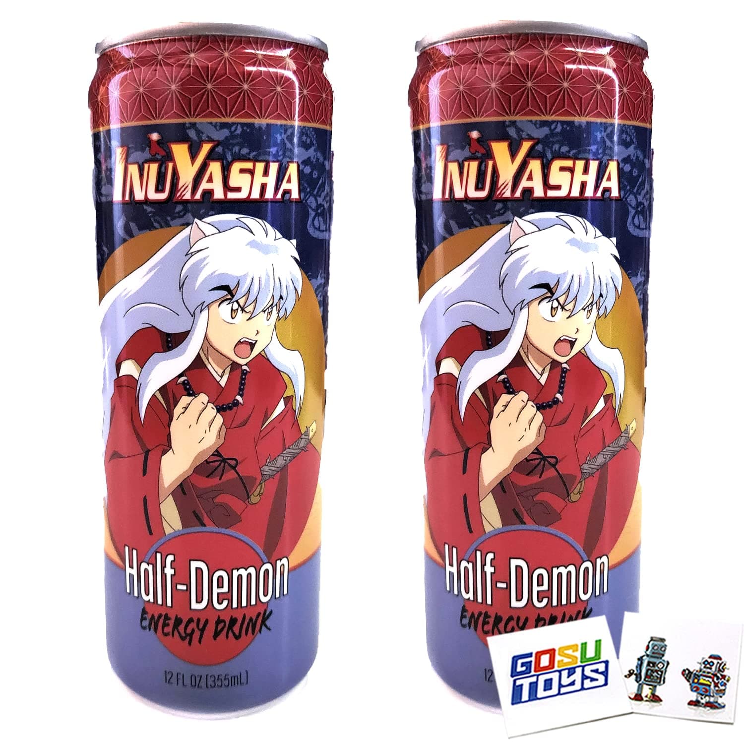 Gosu Toys Inuyasha Half Demon Energy Drink (2 Pack) with 2 Stickers