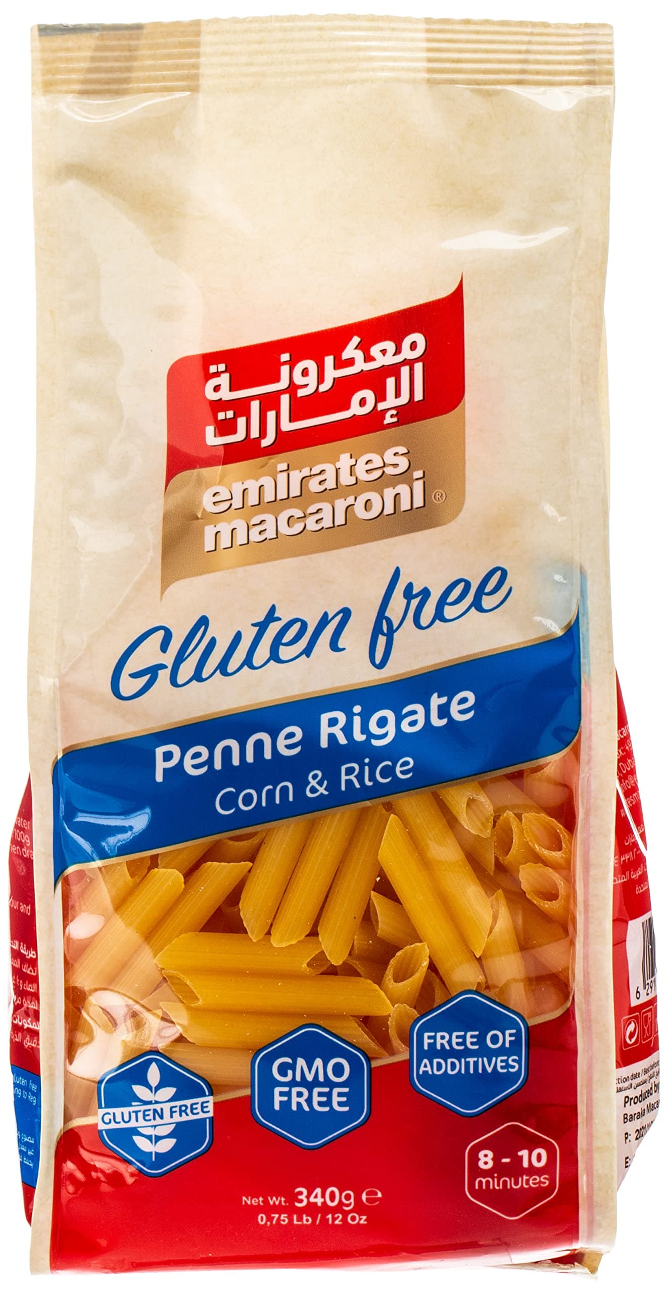 Emirates Macaroni, Gluten Free Penne Rigate , 340g, beige