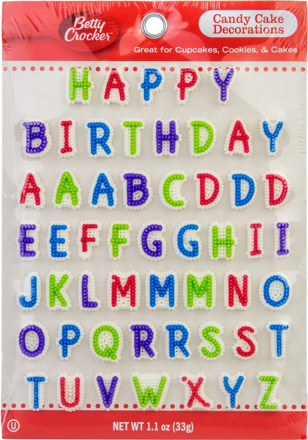 Betty Crocker “Happy Birthday” Candy Cake Decorations