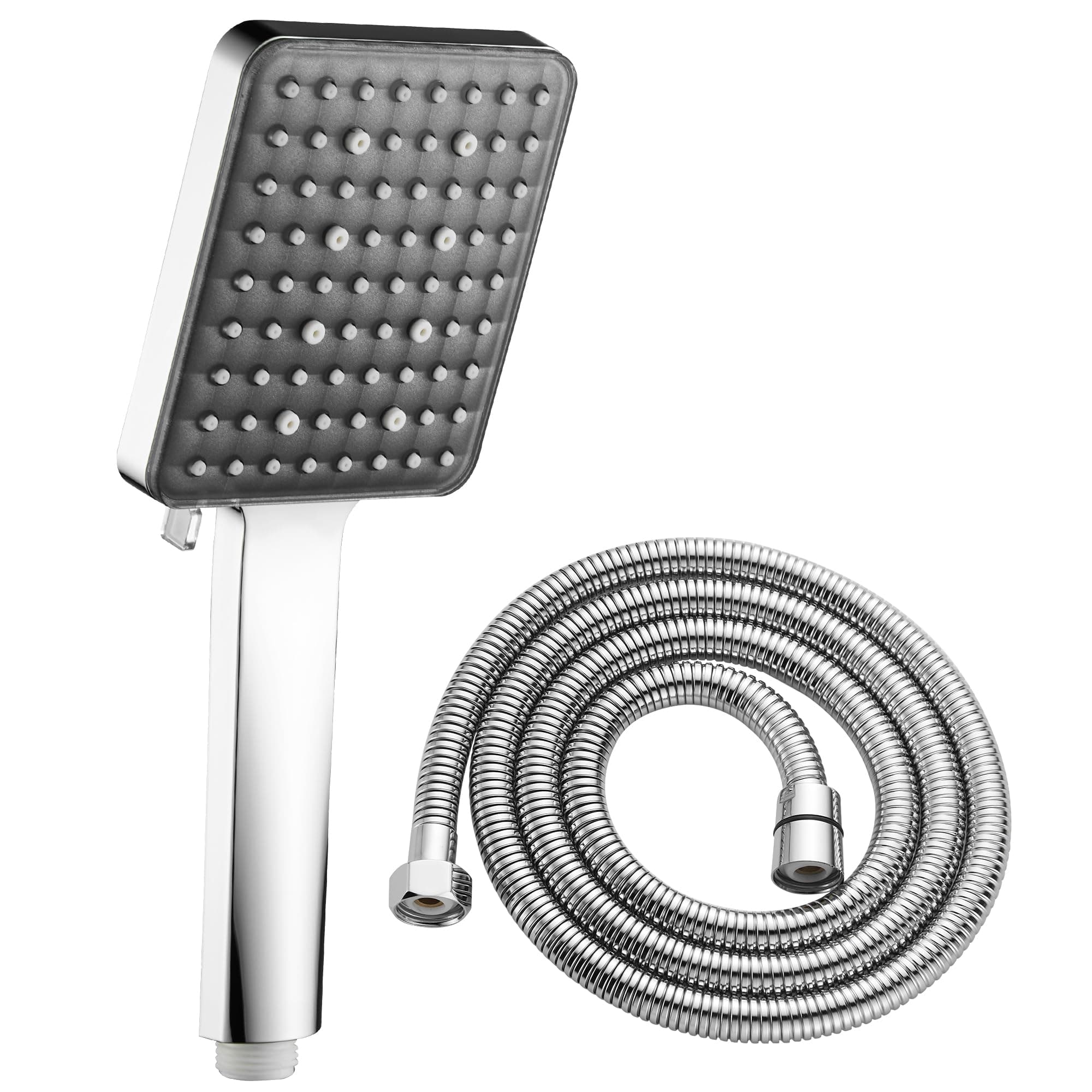 BRIMIXHigh Pressure Handheld Massage Shower Head with Hose Modern Square Rainfall Spa Powerful 6 Function Hand Shower