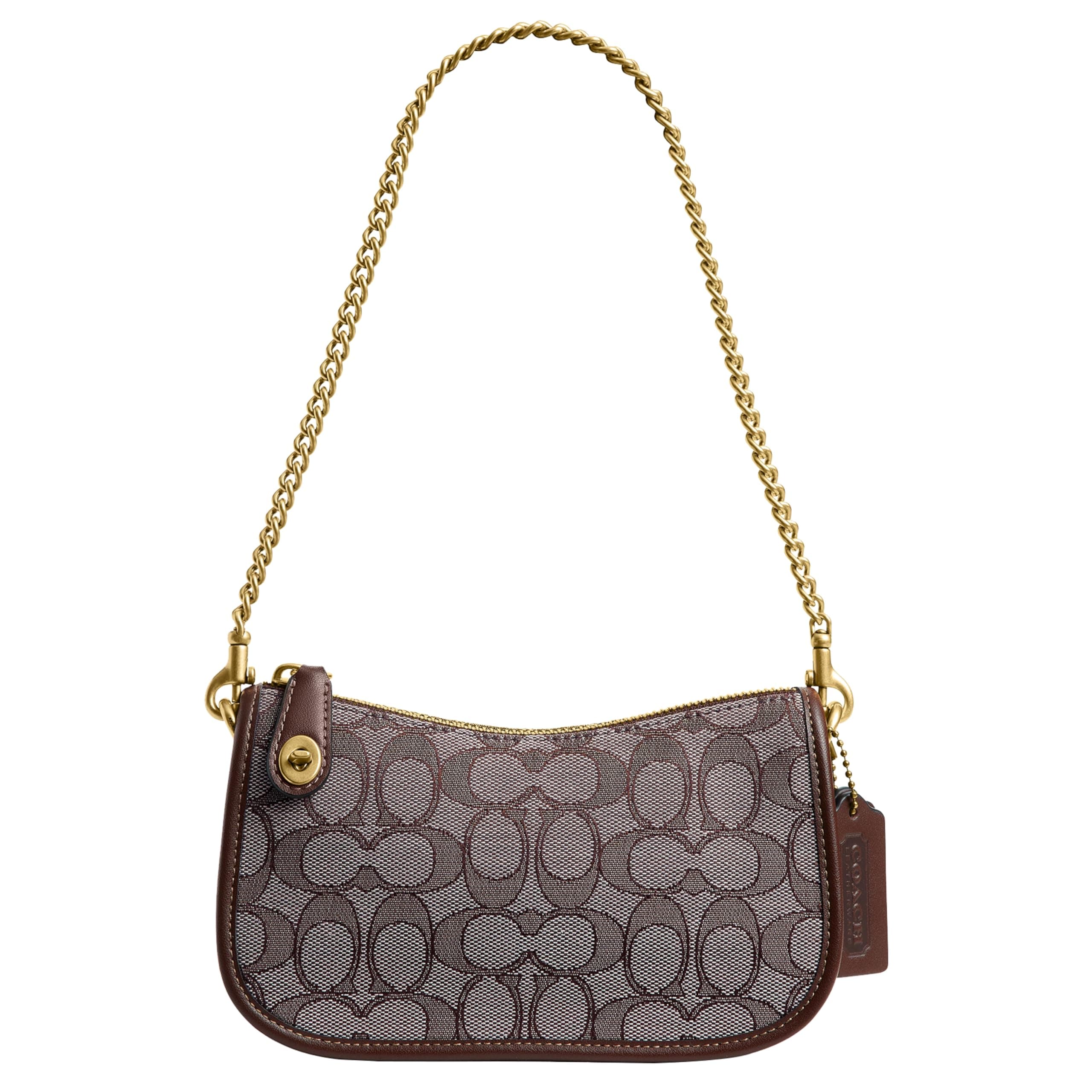 Coach Women's Swinger Bag 20 in Signature Jacquard, B4/Oak Maple, One Size