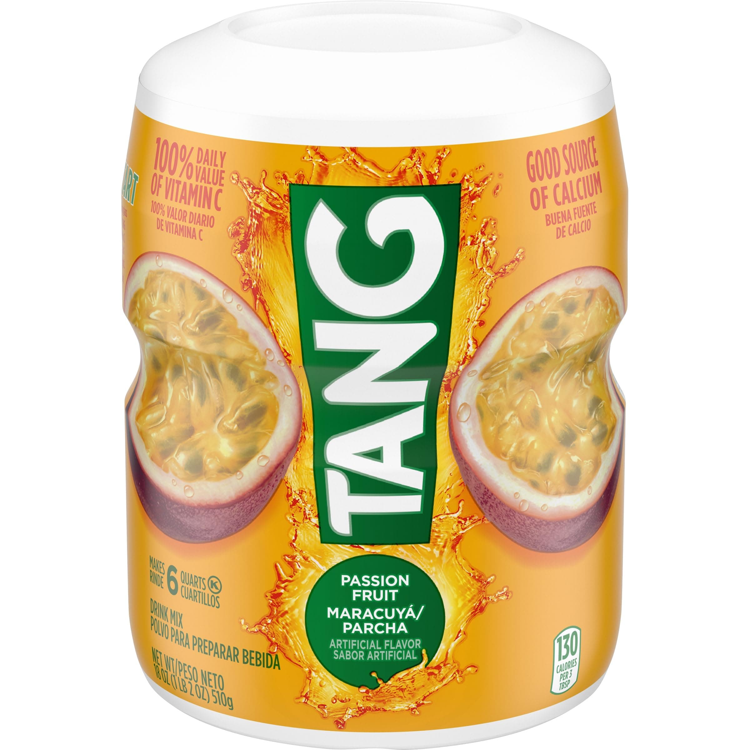 Tang Passionfruit 510g (6 Quarts) 18 OZ | Instant Powder Refreshing American Drink