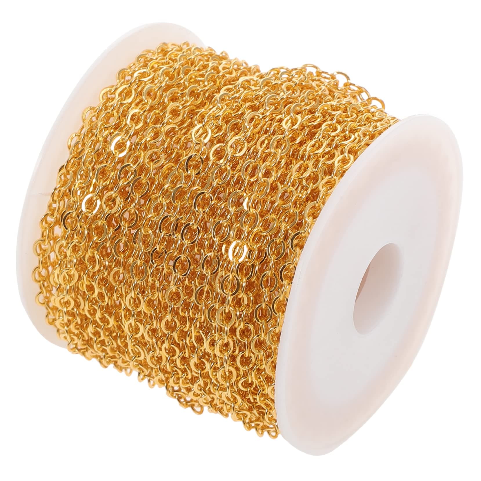 Lurrose 1 Roll Chain Jewelry Making Chain Brass Mens Chains Stainless Steel Chain for Jewelry Making Necklace Locket Men Necklaces Pendant Hanging Chain Man Copper Extender The