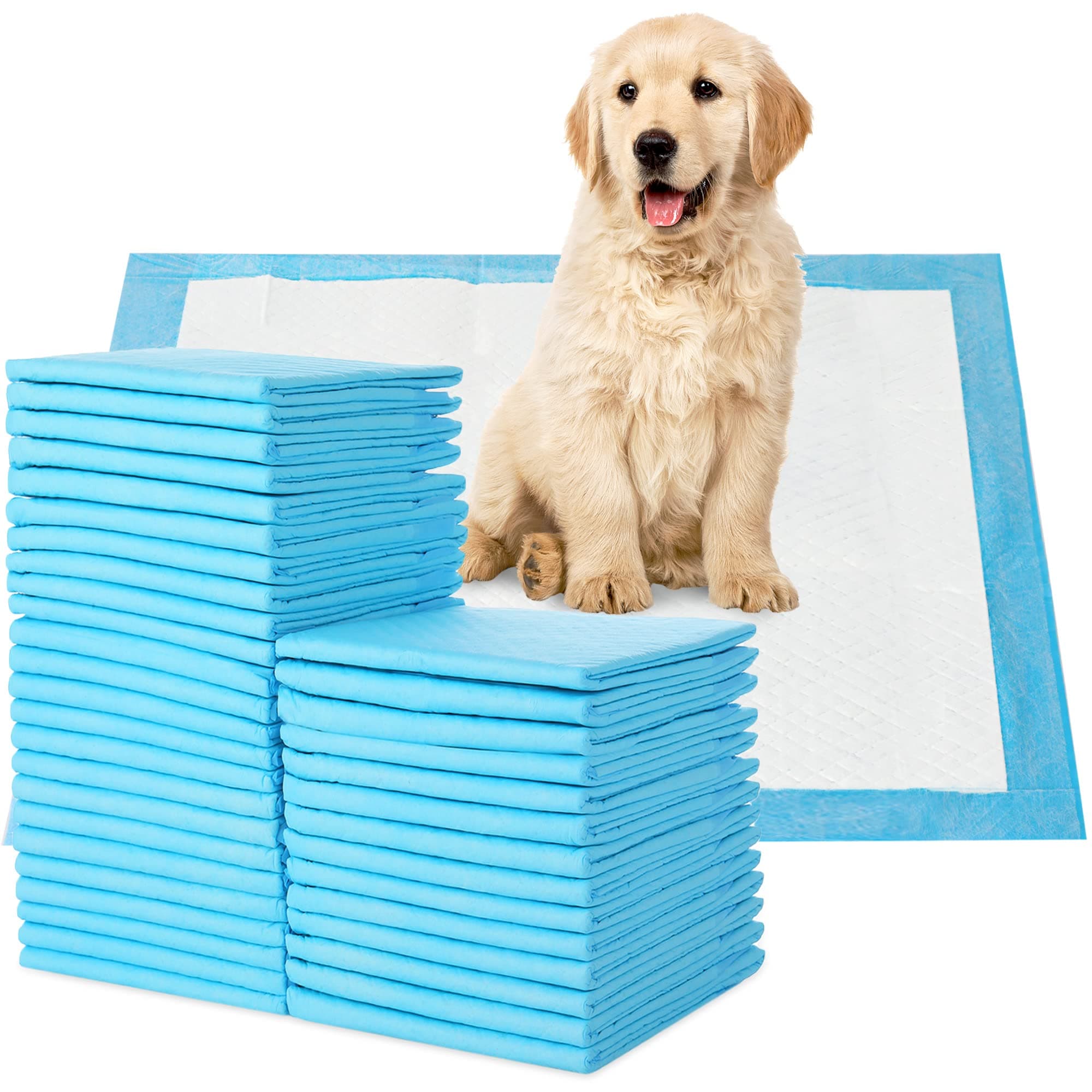 SKY-TOUCH Disposable Absorbent Quick Drying Leak-Proof Pee Pads for Potty Training for Pets, 45x60cm M - 50 Pieces