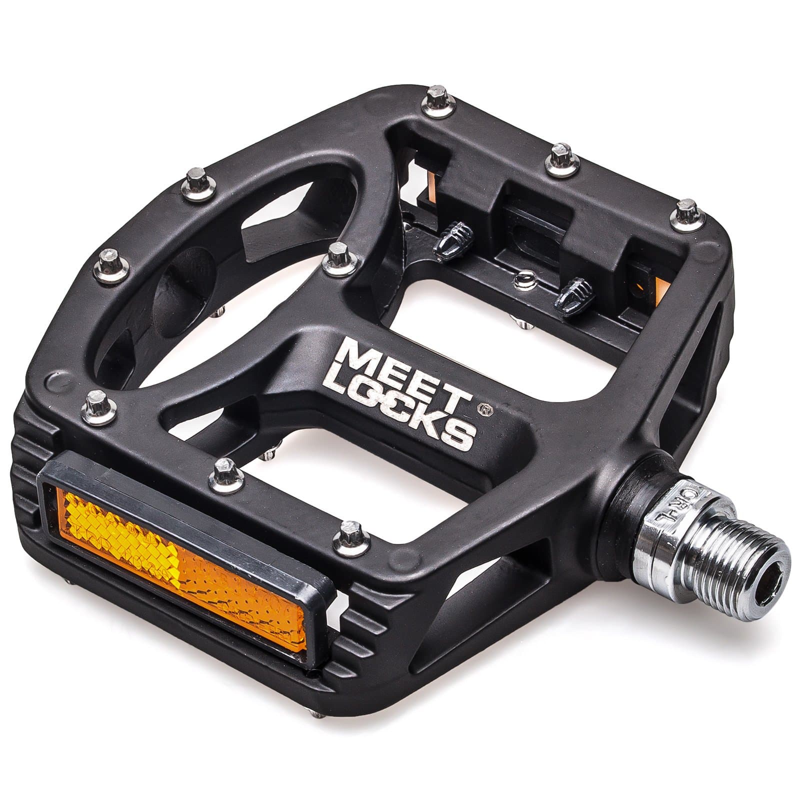 MEETLOCKS Bike Pedal, CNC Machined Magnesium Alloy Body Cr-Mo 9/16" Screw Thread Spindle,Sealed bearings,Ultra Light MTB BMX Cycling Bicycle Pedals