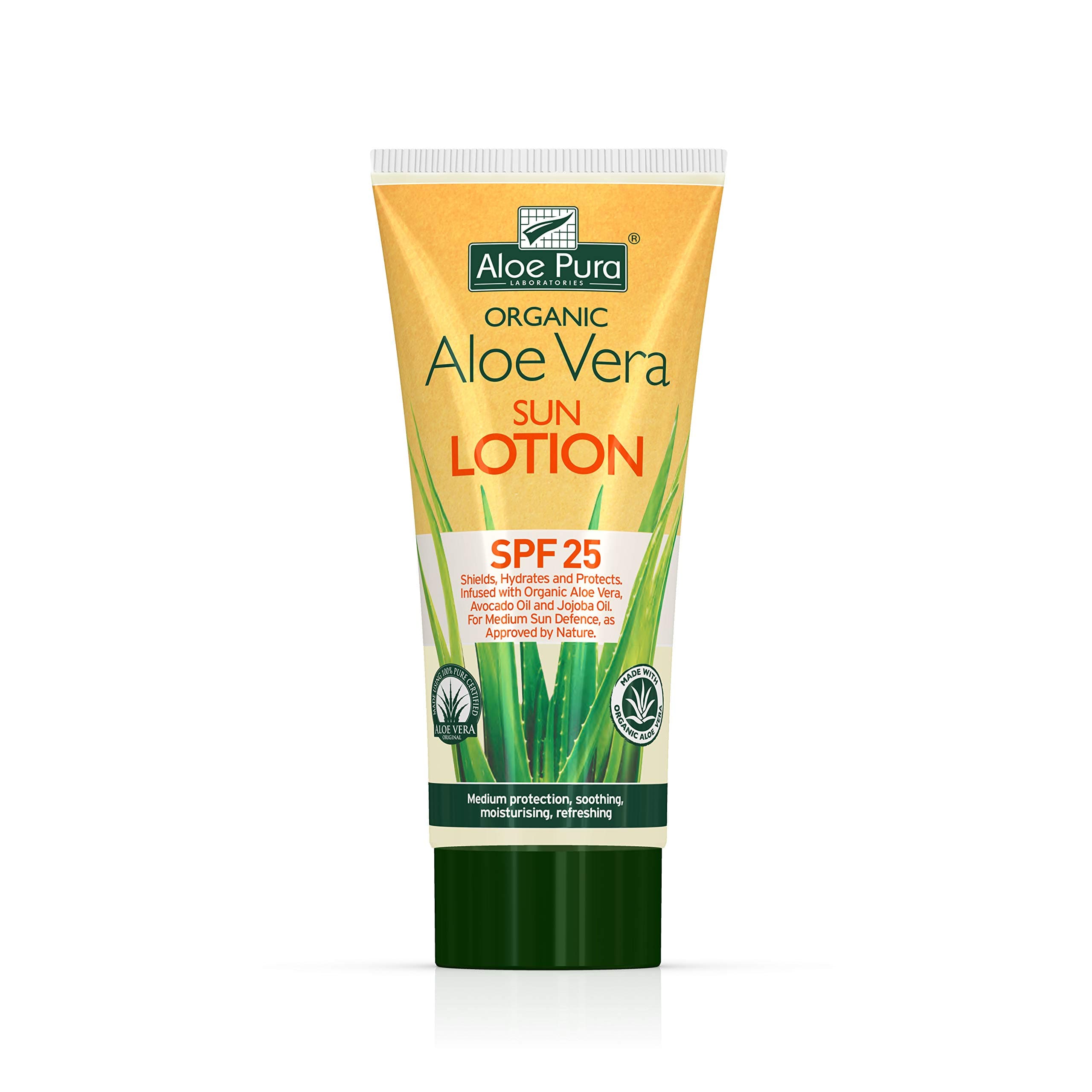 (2 Pack) - Aloe Pura - Aloe Vera Sun Lotion Spf 25 | 200ml | 2 PACK BUNDLE