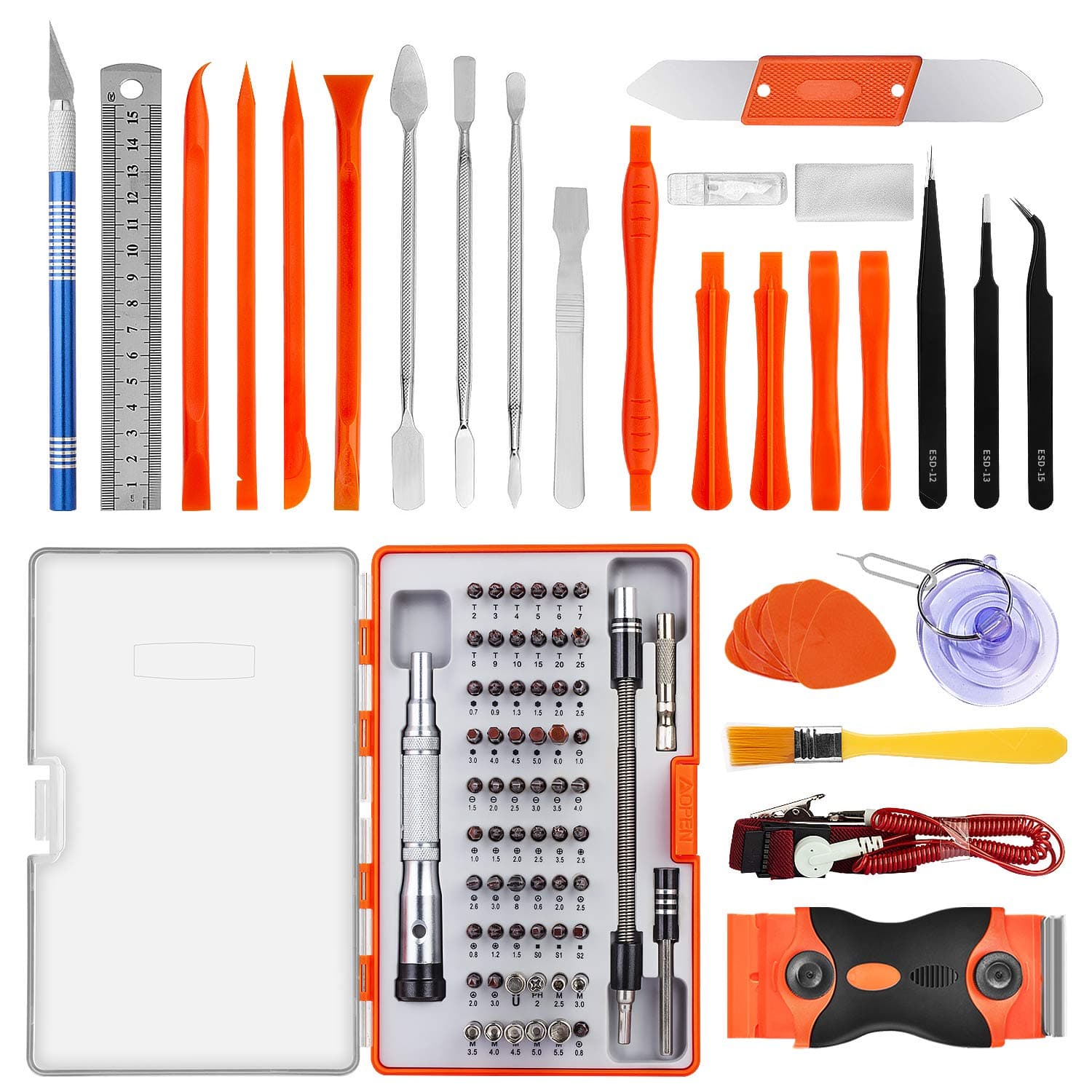 GANGZHIBAO Precision Screwdriver Set with Magnetic Driver Kit,96 in 1 Electronics Repair Tool Kit with Portable Bag for Repair iPhone, iPad, Tablet, PC, MacBook,Game Console,Cellphone and More