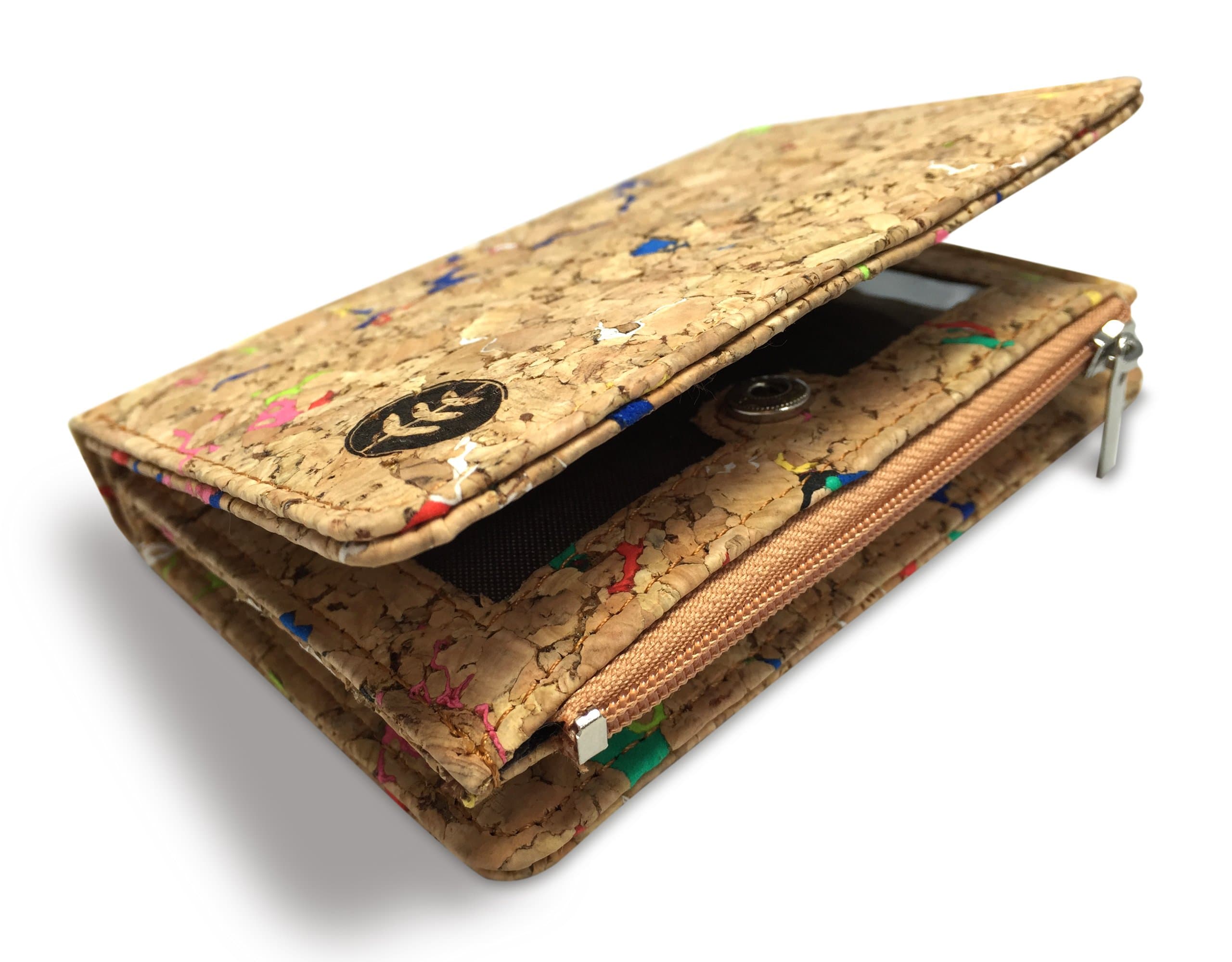 Money Smart Vegan Cruelty Free Non Leather Wallet for Women, Made of Cork with RFID Protection, with Slots for Notes, Cards, IDs and Pocket for Coins