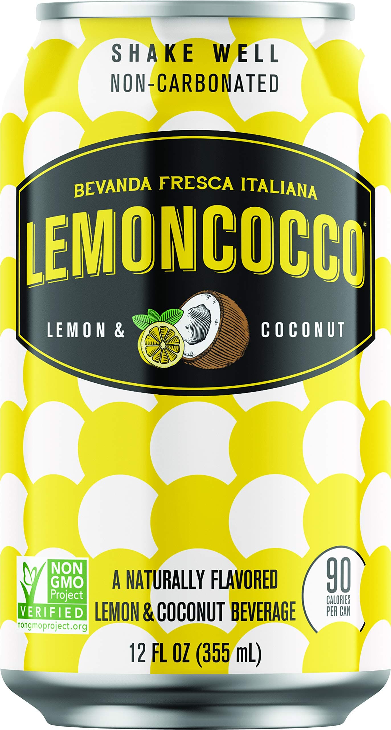 Lemoncocco Bevanda Fresca Italiana Coconut and Lemon Beverage, 12 oz, 12 Pack