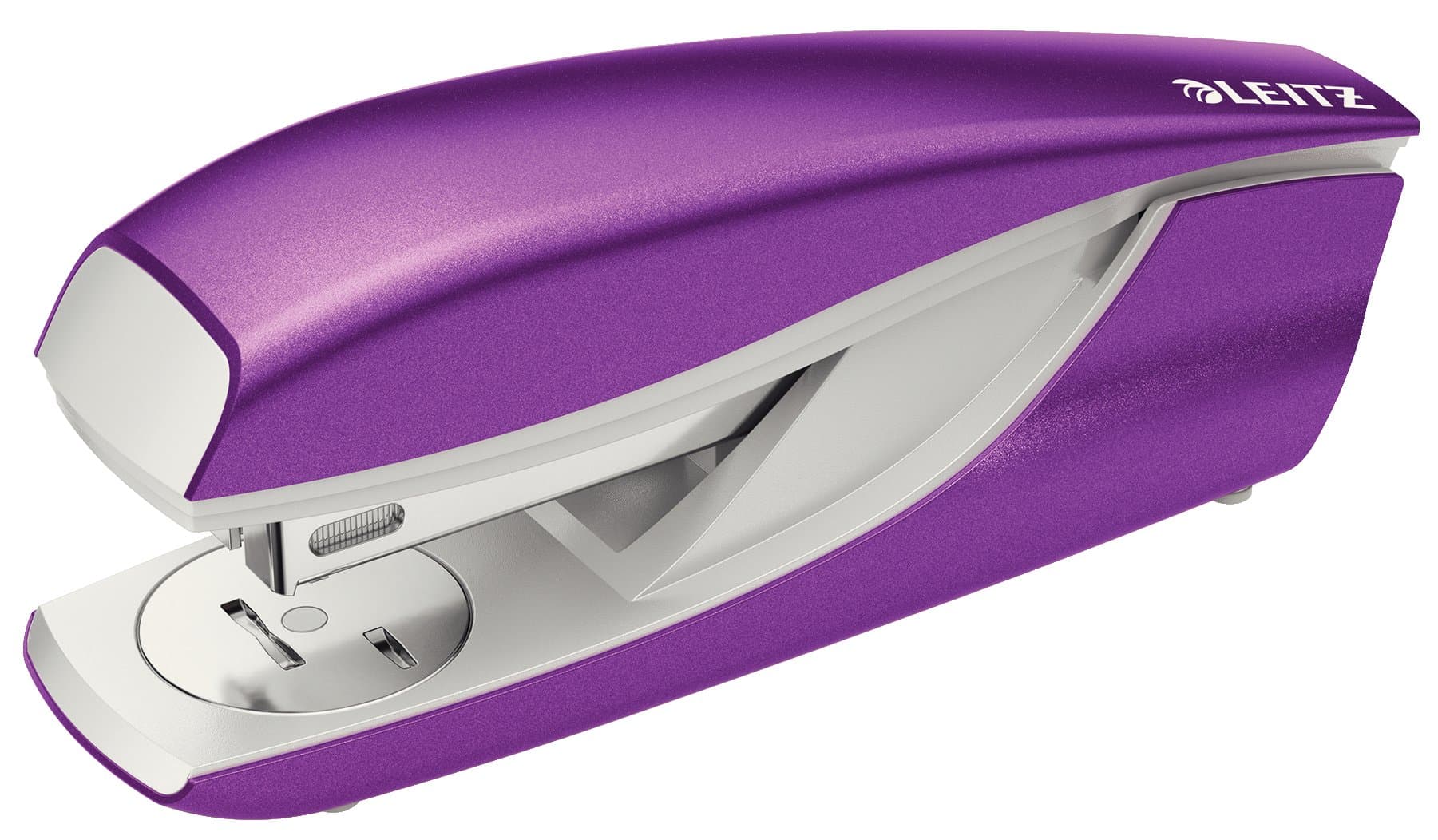 Leitz Stapler, 30 Sheet Capacity, Ergonomic Metal Body, Includes Staples, WOW Range, 55021062 - Purple