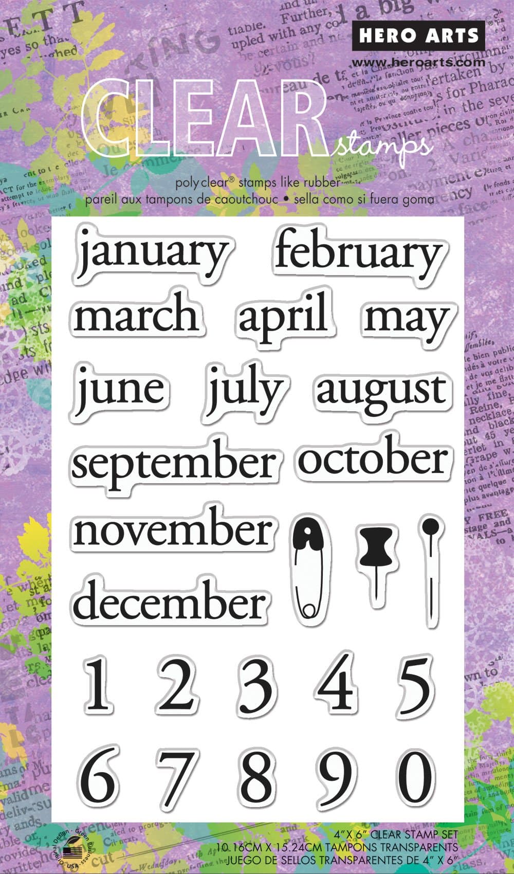 Hero Arts Make a Date Polyclear Stamp Set