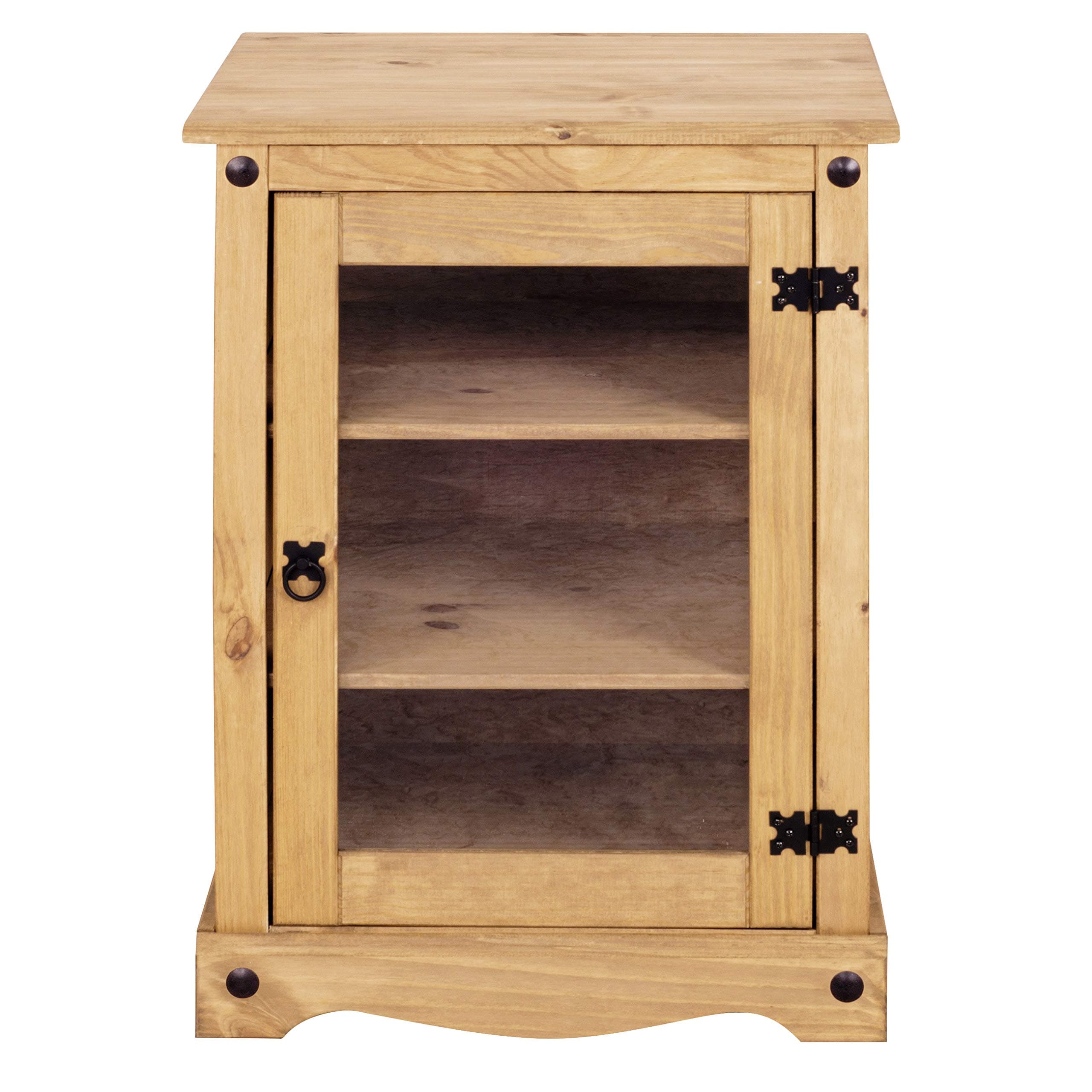 Mews Corona HiFi Unit - Distressed Waxed Pine/Glass