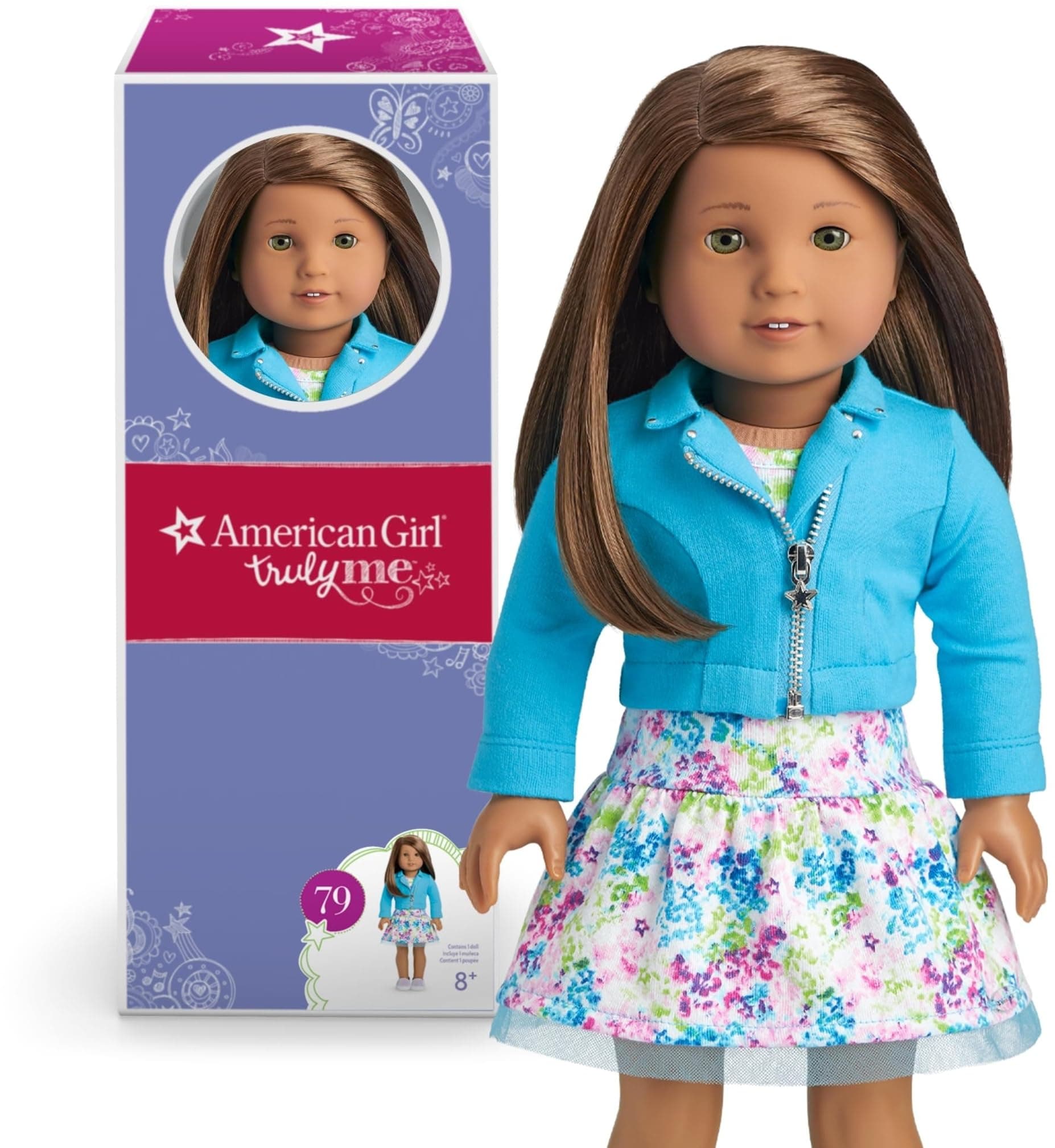 Truly Me 18-inch Doll #79 with Hazel Eyes, Brown Hair, and Medium Skin with Neutral Undertones, For Ages 6+